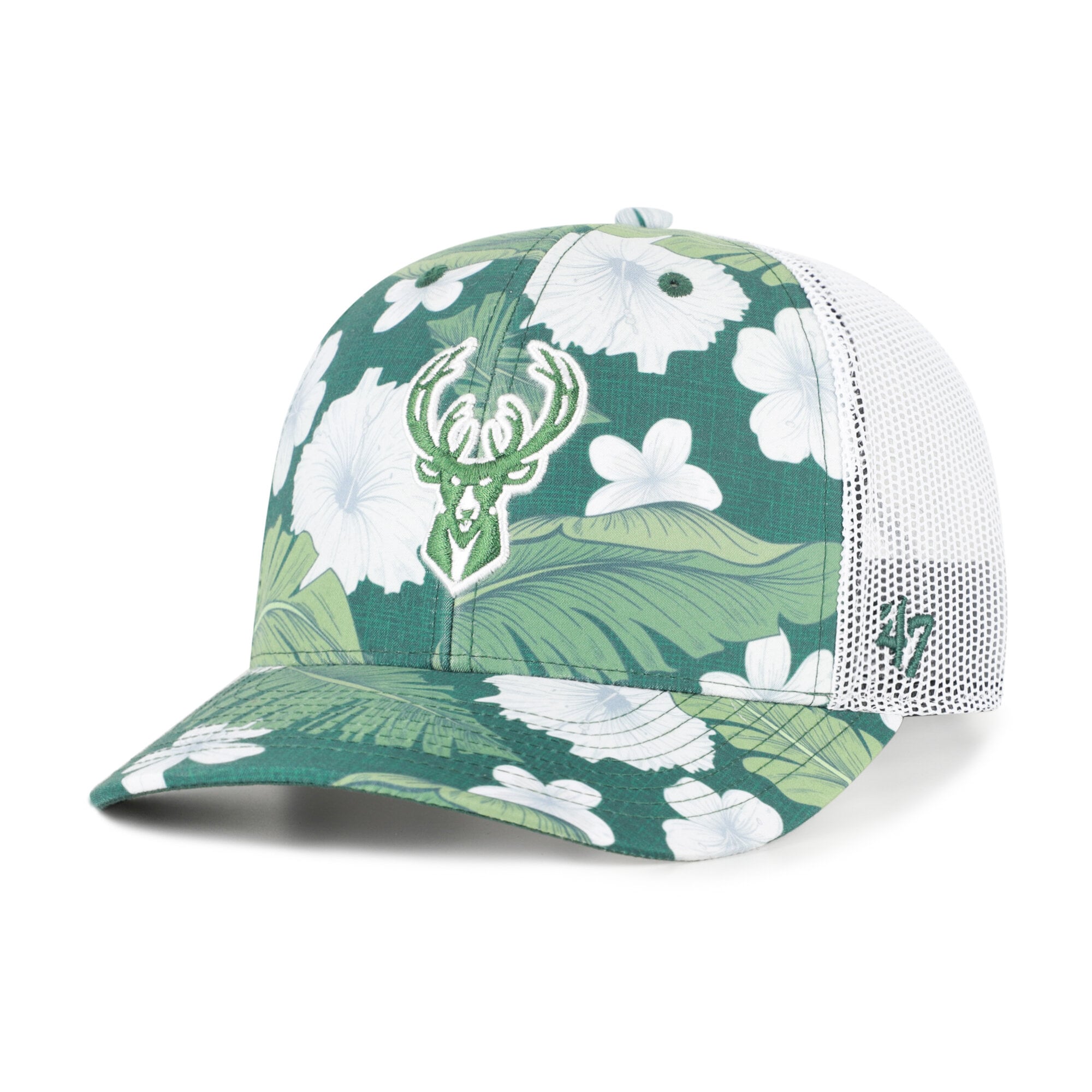 Men's '47 Green Milwaukee Bucks Beach Side Trucker Adjustable Hat
