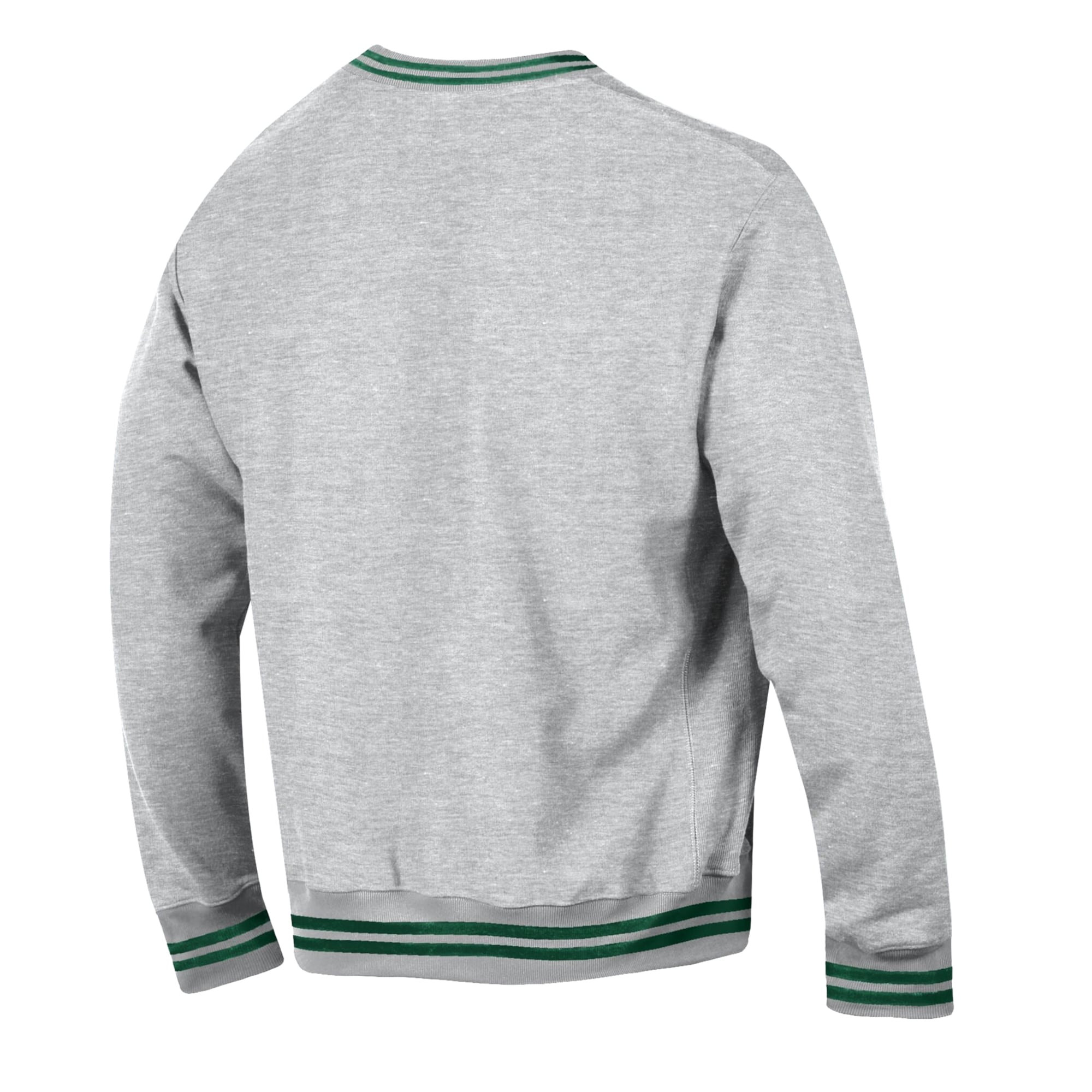 Men's Champion Heather Gray Milwaukee Bucks Reverse Weave Crew Yarn Dye Sweatshirt