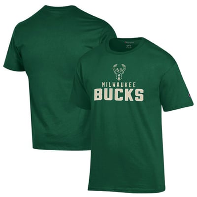 Milwaukee Bucks Champion Jersey Cotton T-Shirt - Hunter Green