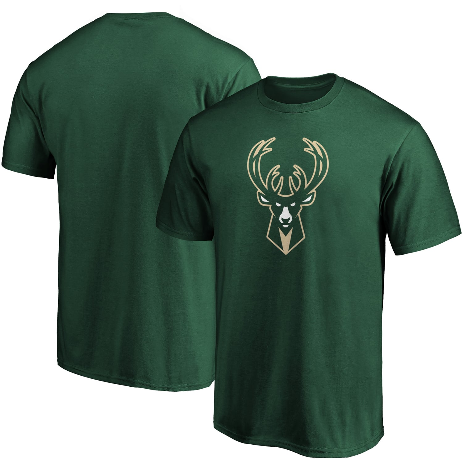 T-shirt avec logo de l'équipe principale des Milwaukee Bucks Fanatics Hunter Green pour hommes