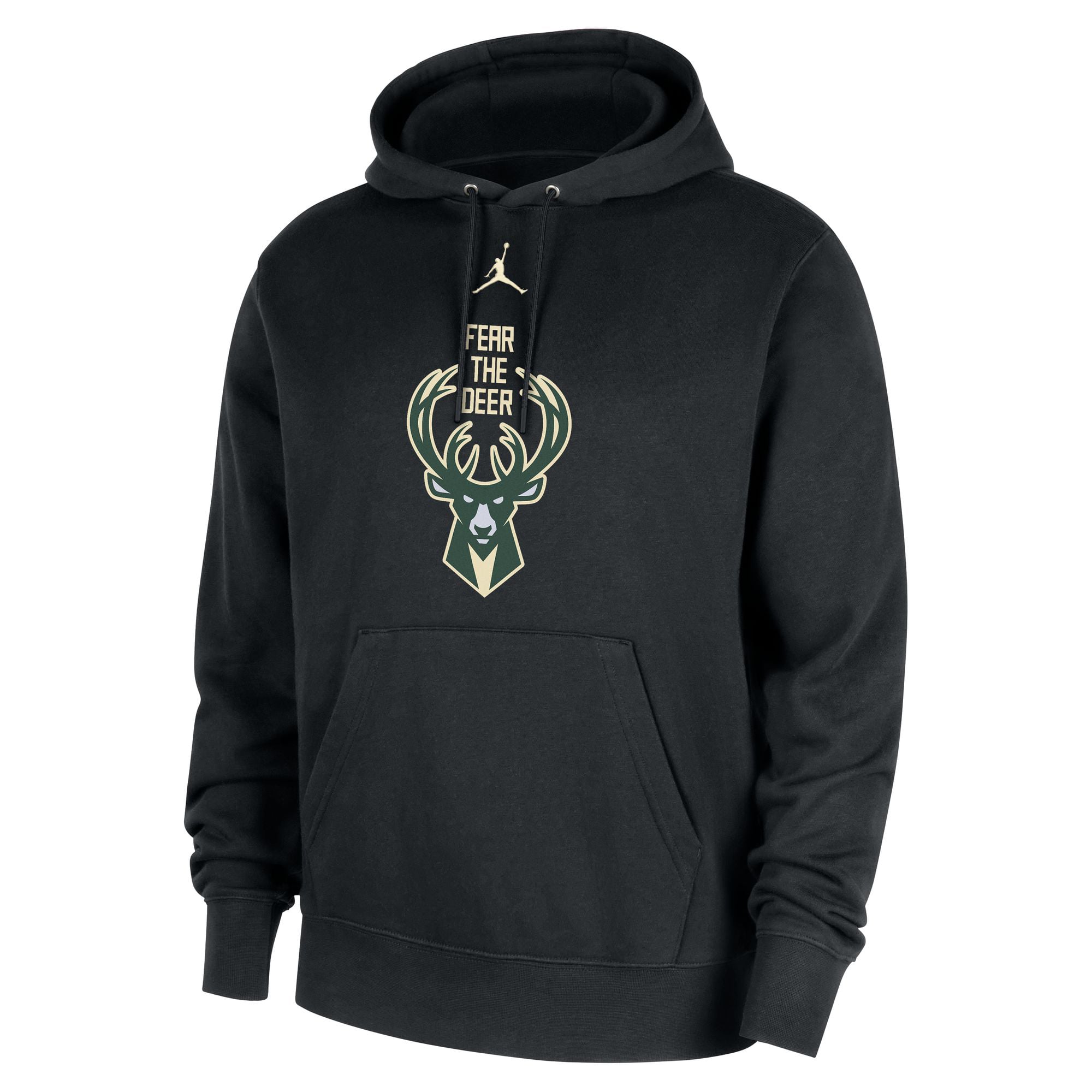 Sweat à capuche Jordan Brand noir Milwaukee Bucks Statement Edition Club Fleece pour homme