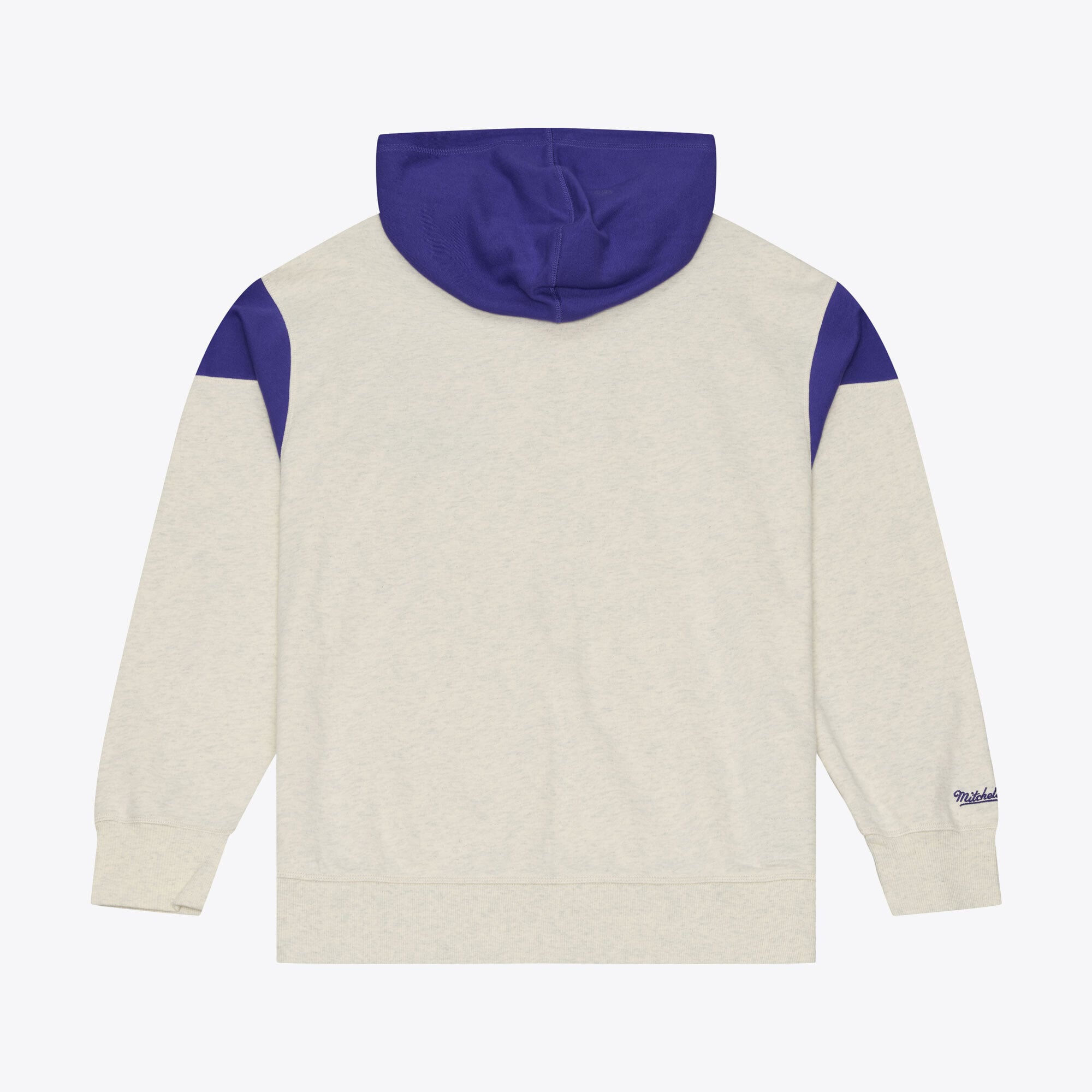 Men's Mitchell & Ness Cream Milwaukee Bucks French Terry Hoodie