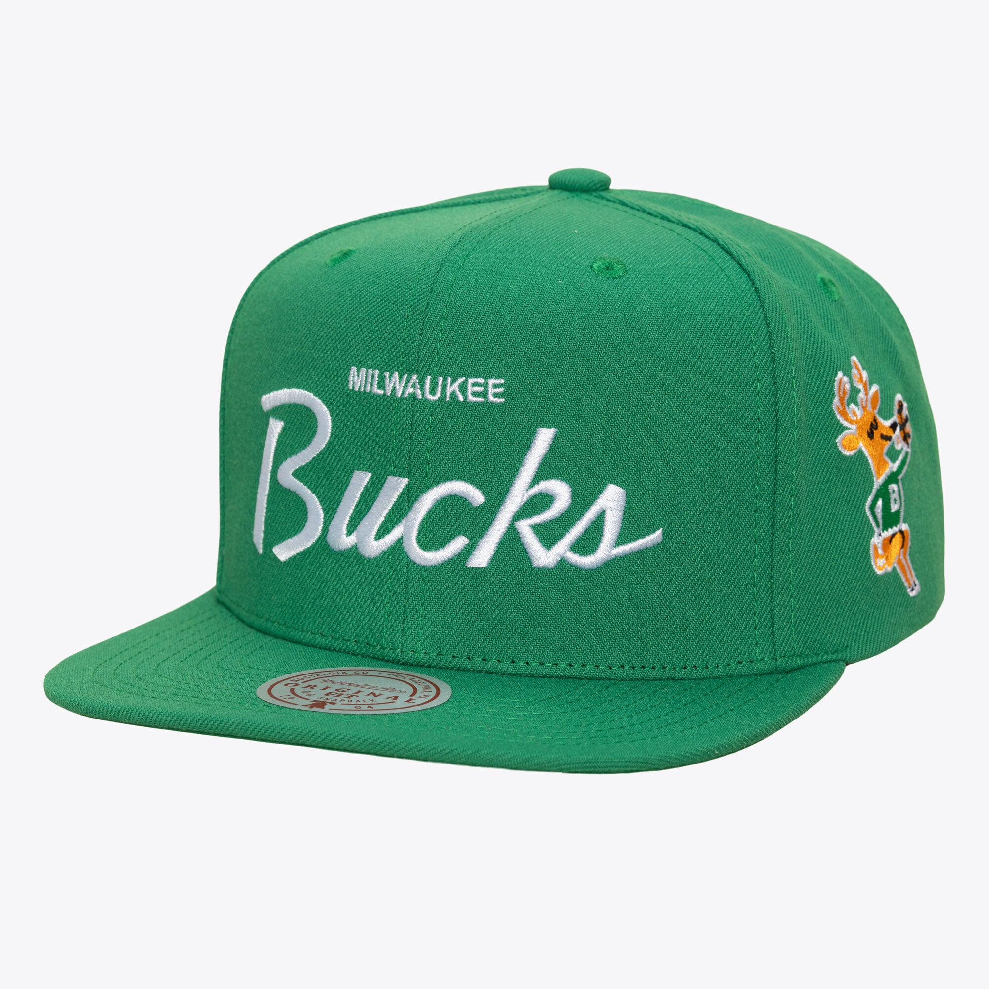 Men's Mitchell & Ness Kelly Green Milwaukee Bucks Head Coach Snapback Hat
