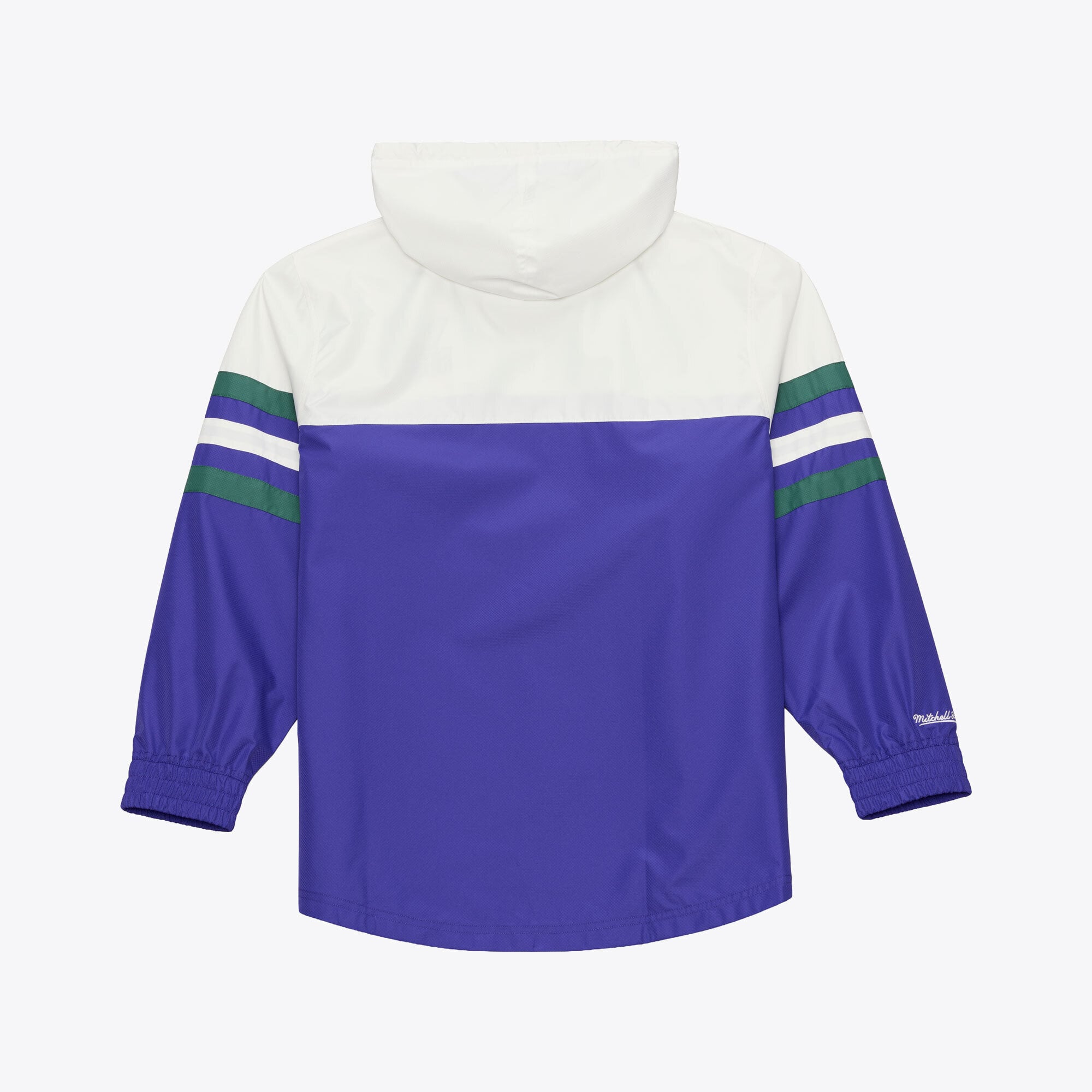 Coupe-vent anorak léger à fermeture éclair quart de tour Mitchell & Ness violet pour homme, modèle Milwaukee Bucks Head Coach