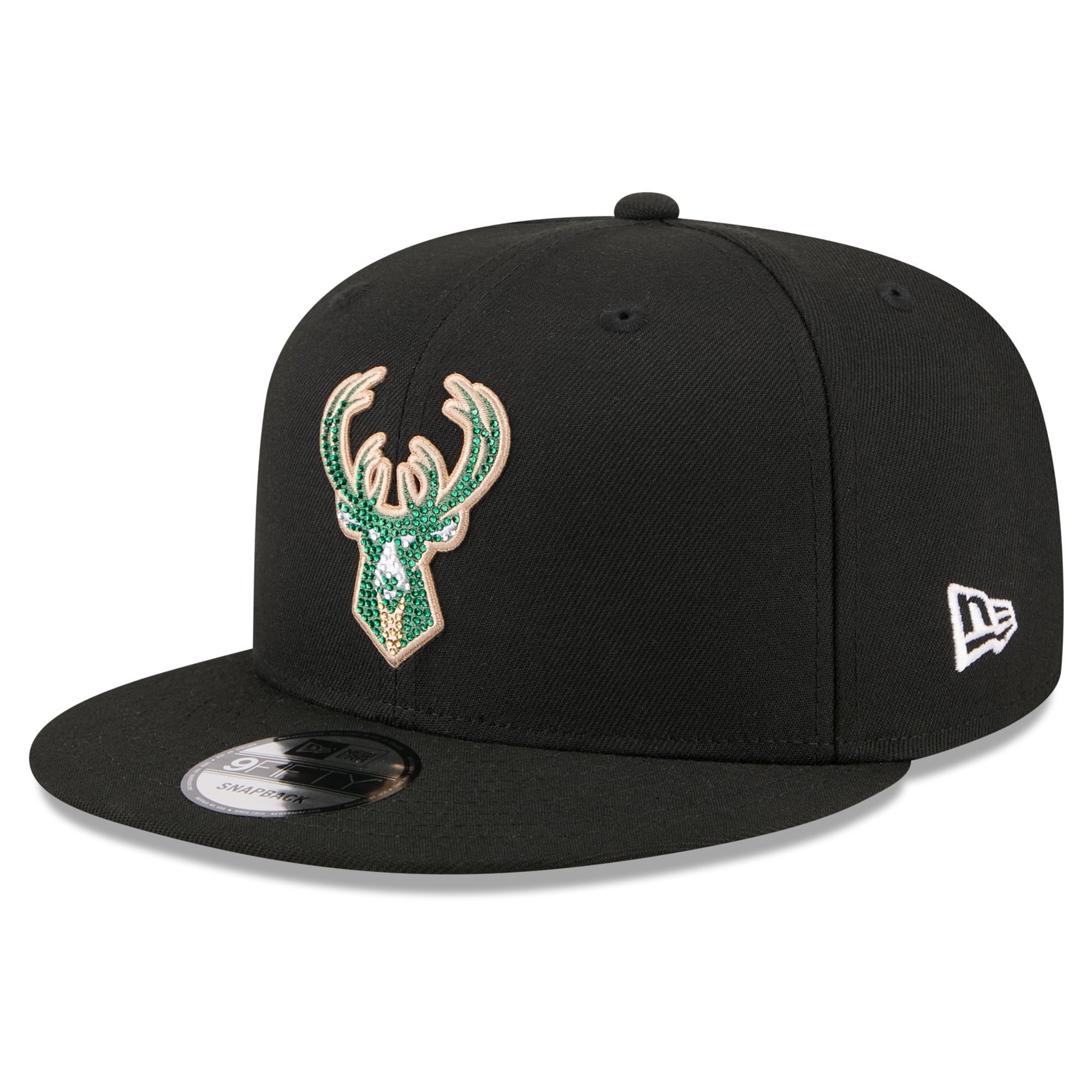 Men's Milwaukee Bucks New Era Black 2026 NBA Draft Crystal 9FIFTY Snapback Hat