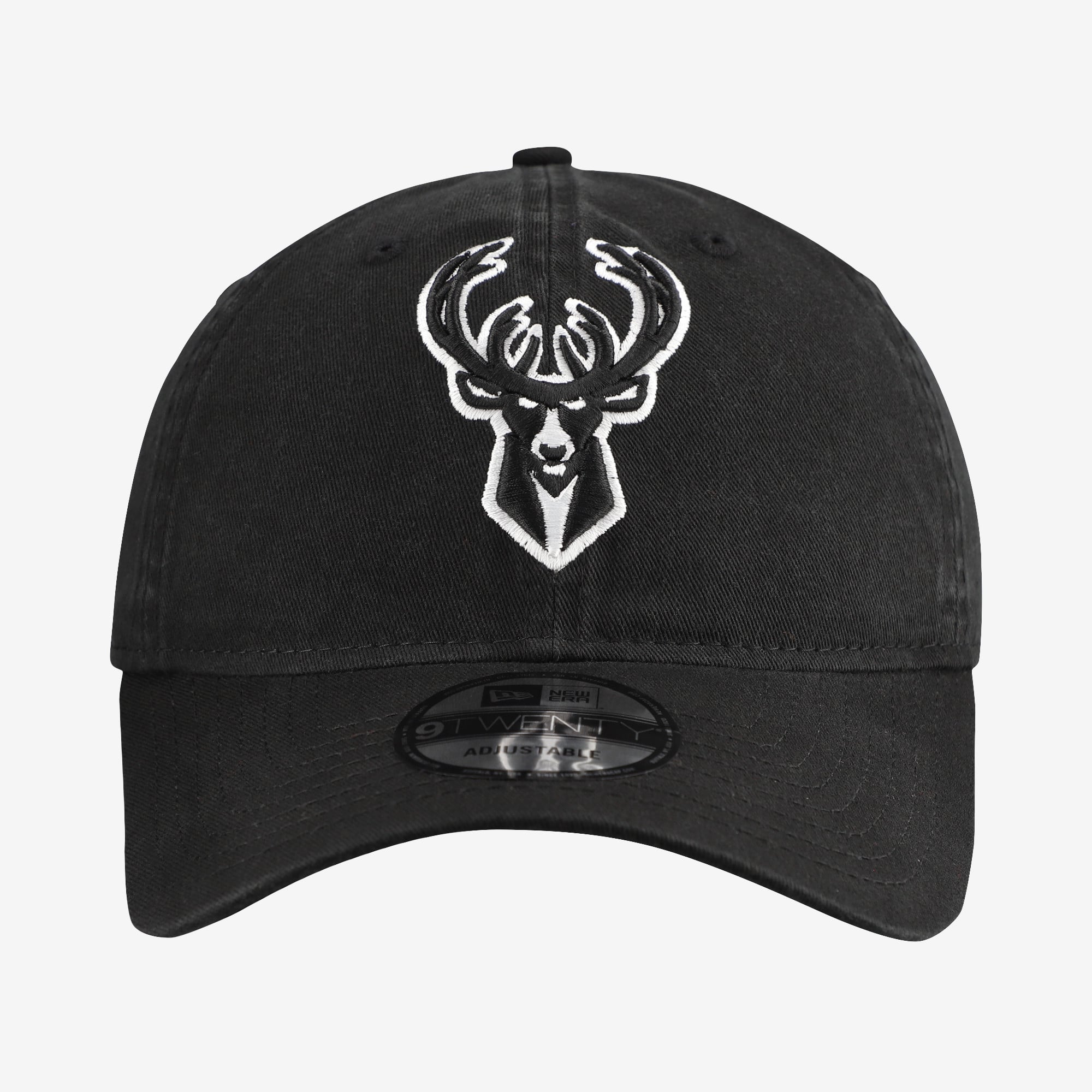 Men's New Era Black Milwaukee Bucks 9TWENTY Adjustable Hat