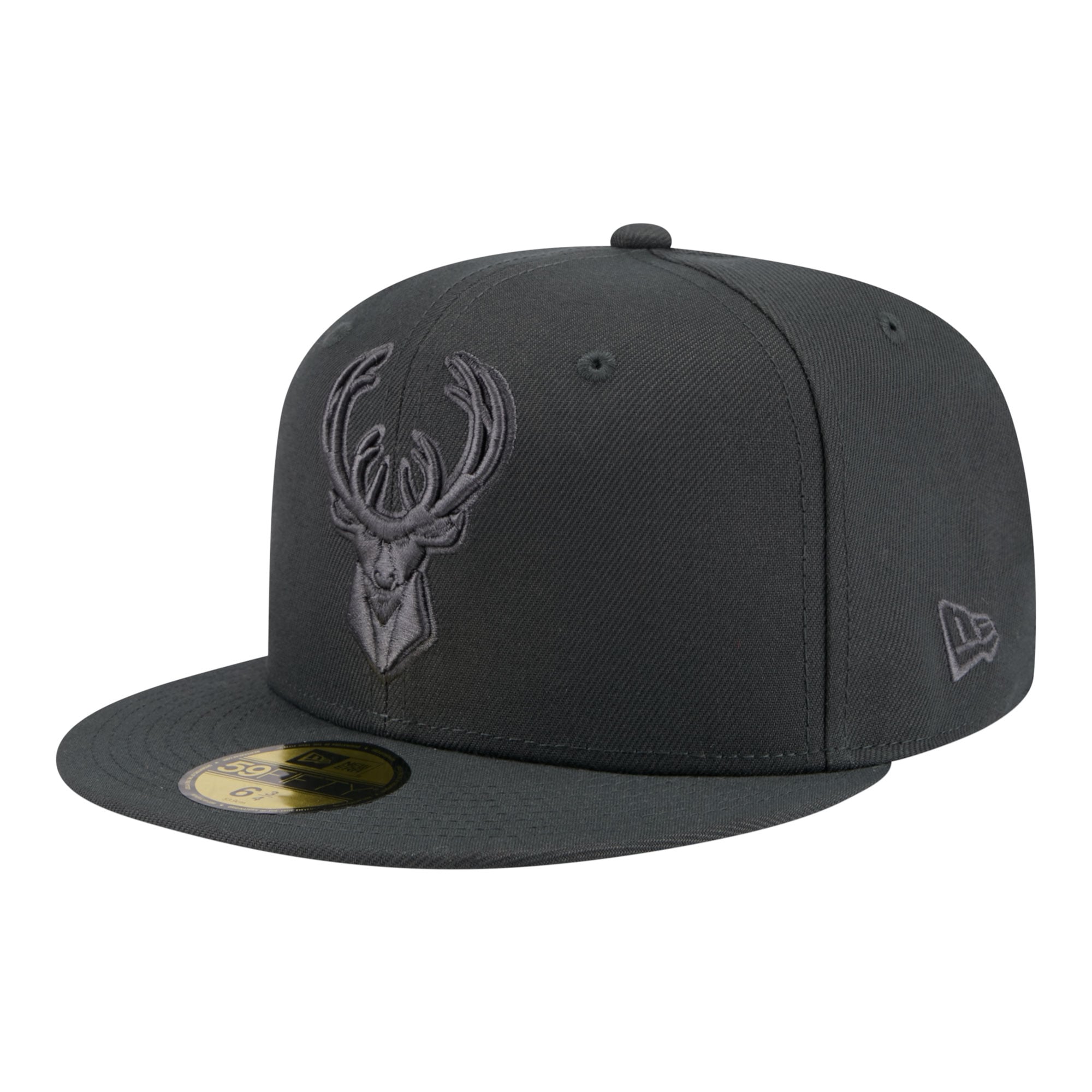 Men's Milwaukee Bucks New Era Charcoal Tonal Color Pack 59FIFTY Fitted Hat