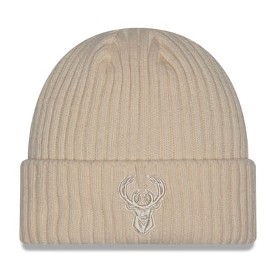 Milwaukee Bucks New Era Color Pack Cuffed Knit Hat - Cream