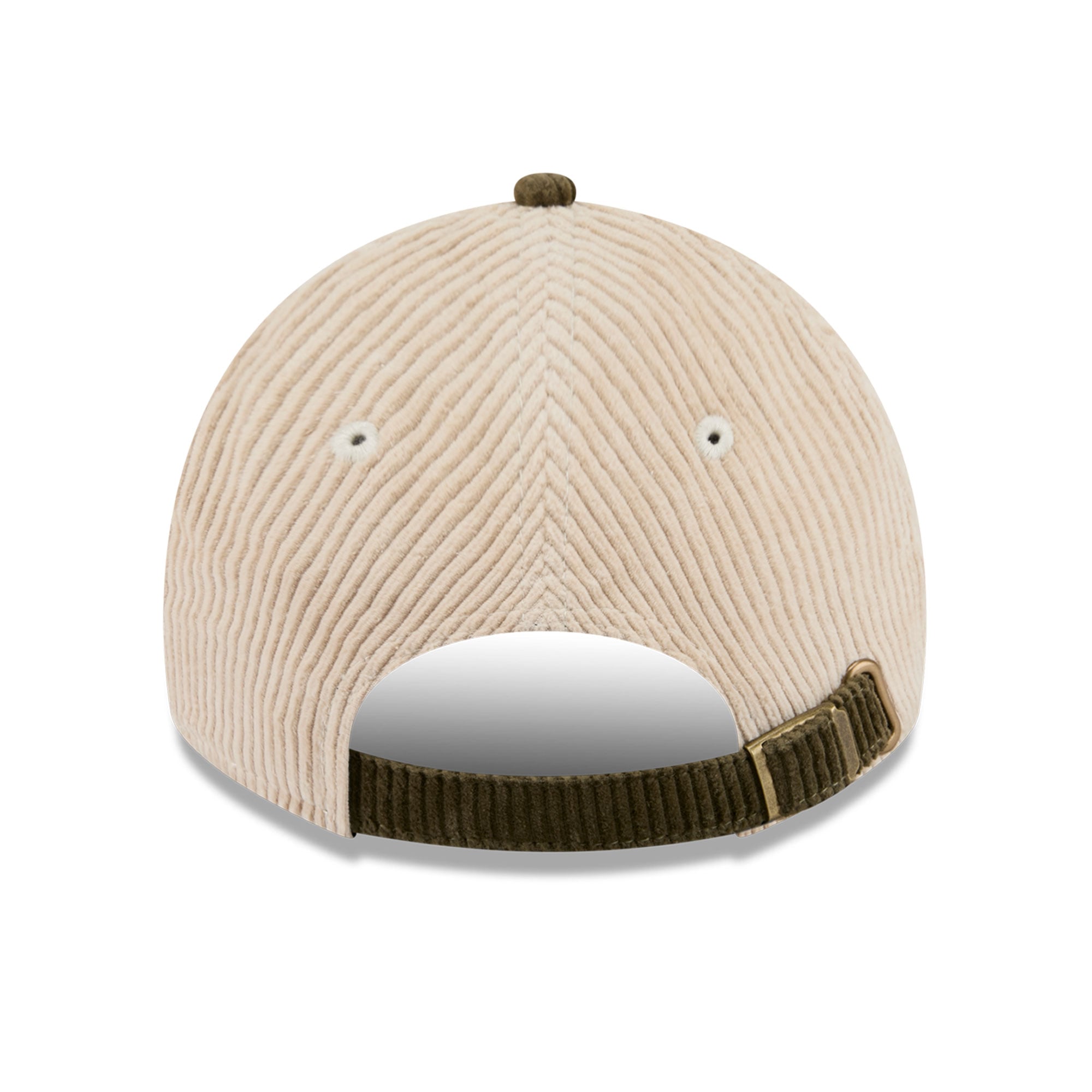 Men's New Era Cream/Hunter Green Milwaukee Bucks Tonal Corduroy Casual Classic Adjustable Hat