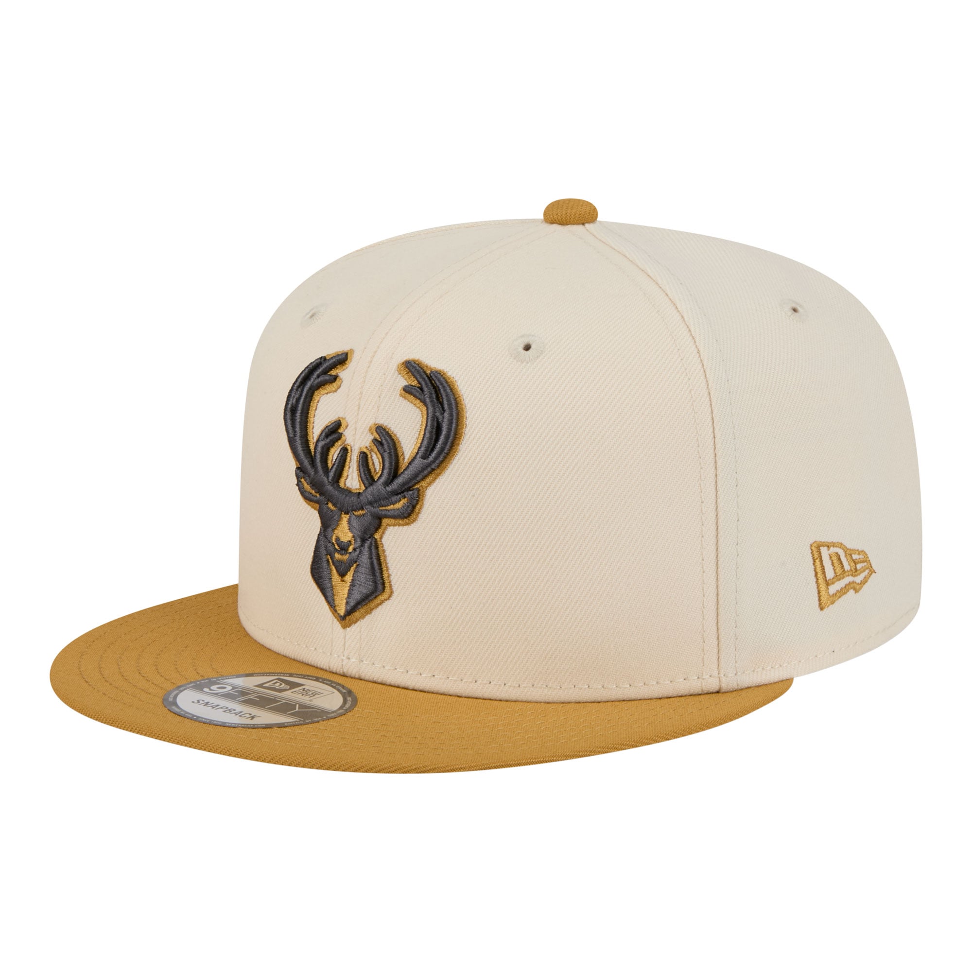 Men's Milwaukee Bucks New Era Cream/Tan Two-Tone Color Pack 9FIFTY Snapback Hat