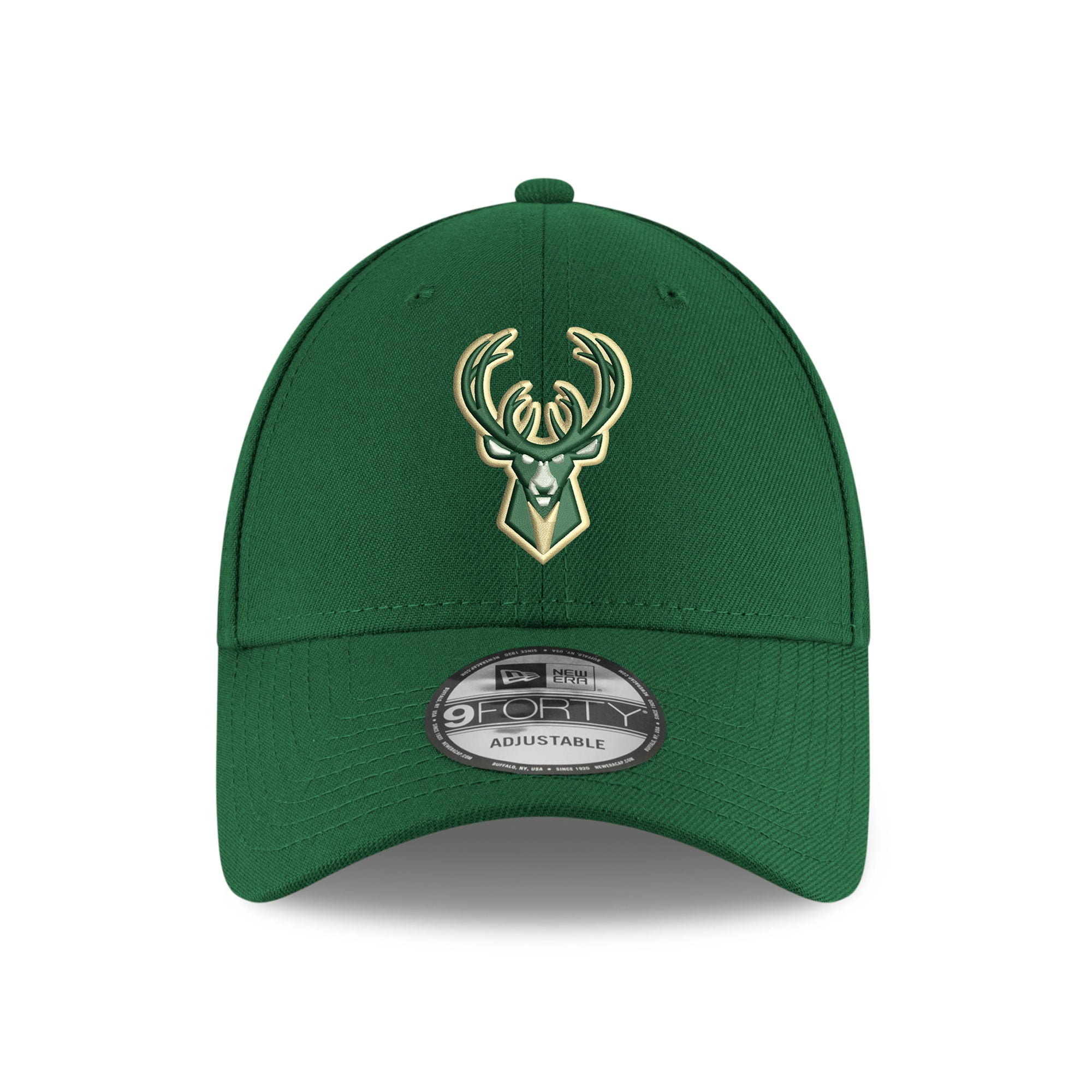Men's New Era Green Milwaukee Bucks Team 9FORTY Adjustable Hat