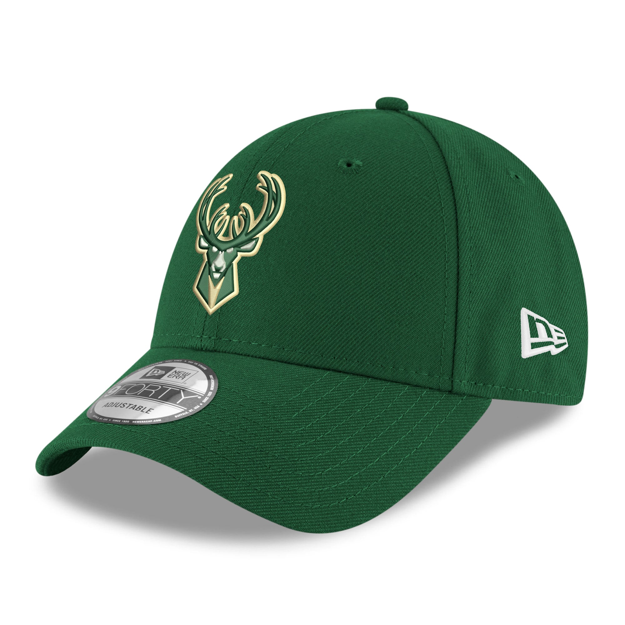 Men's New Era  Green Milwaukee Bucks Team 9FORTY Adjustable Hat
