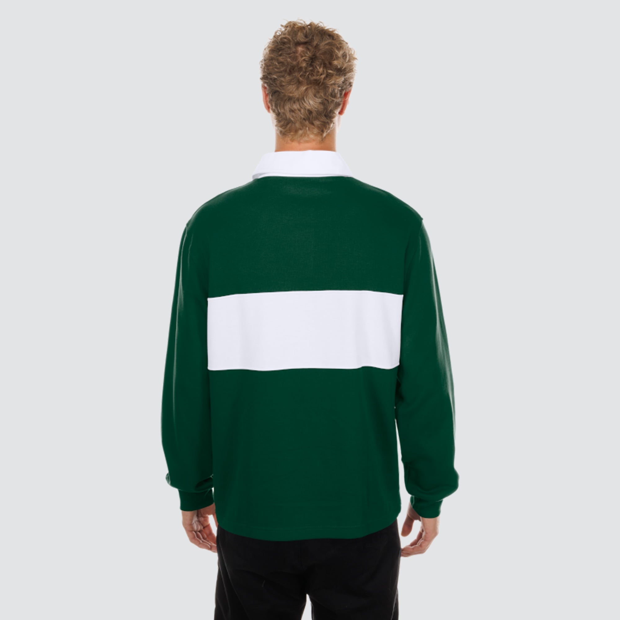 Polo de rugby à manches longues New Era vert chasseur pour homme, Milwaukee Bucks
