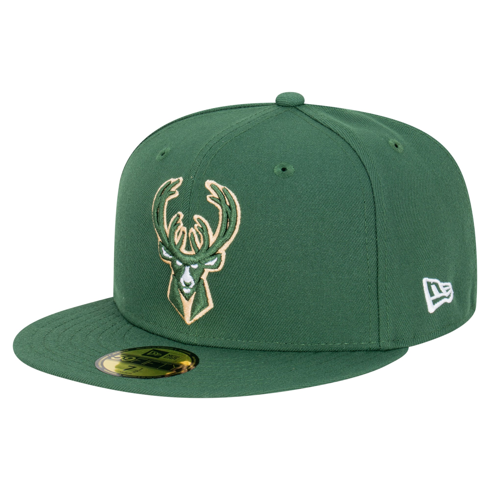 Men's Milwaukee Bucks New Era Hunter Green Team 59FIFTY Fitted Hat