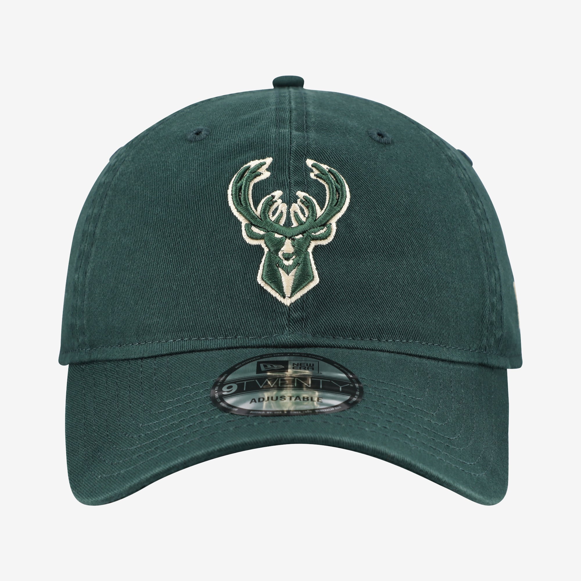 Men's New Era Hunter Green Milwaukee Bucks Team 9TWENTY Adjustable Hat