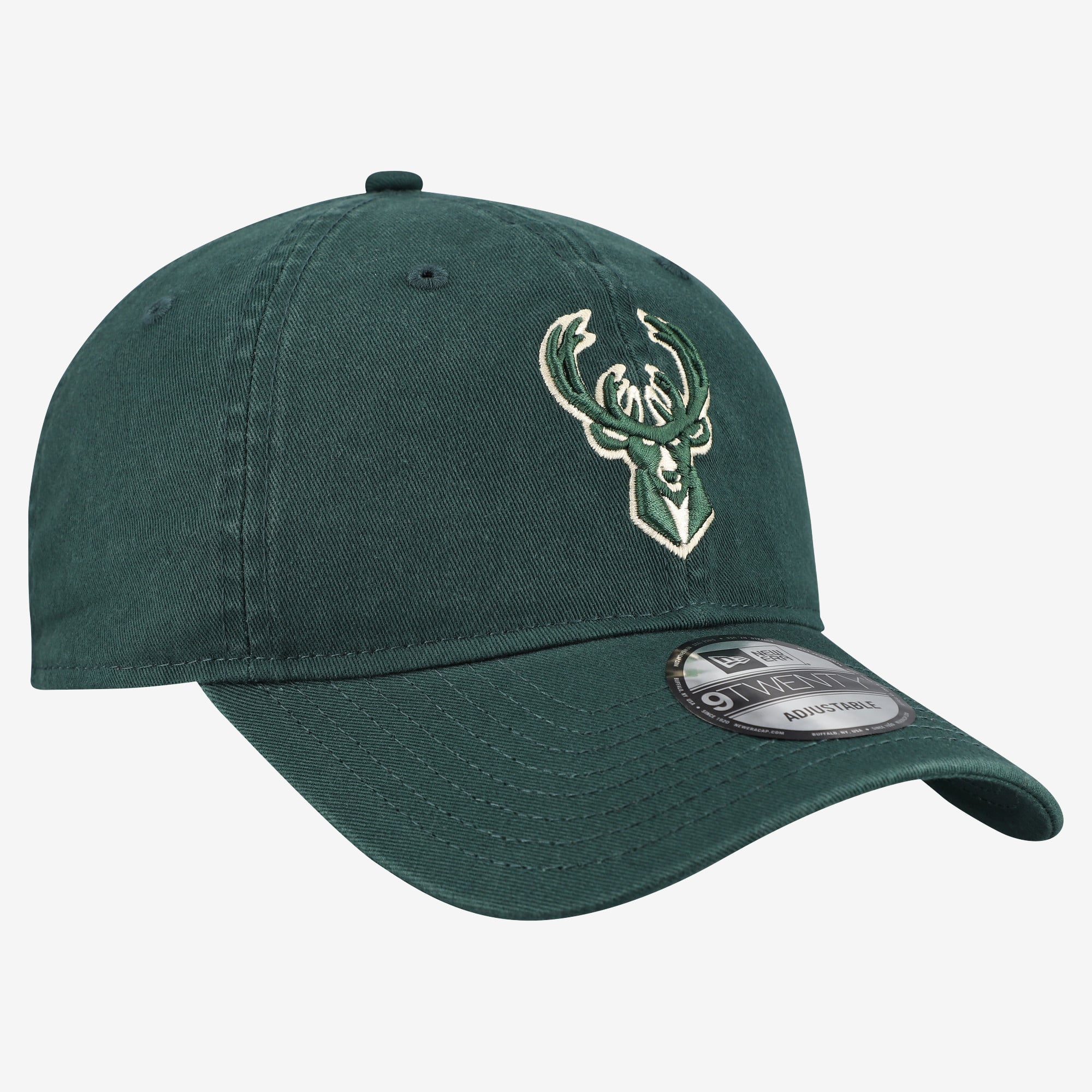 Men's New Era Hunter Green Milwaukee Bucks Team 9TWENTY Adjustable Hat
