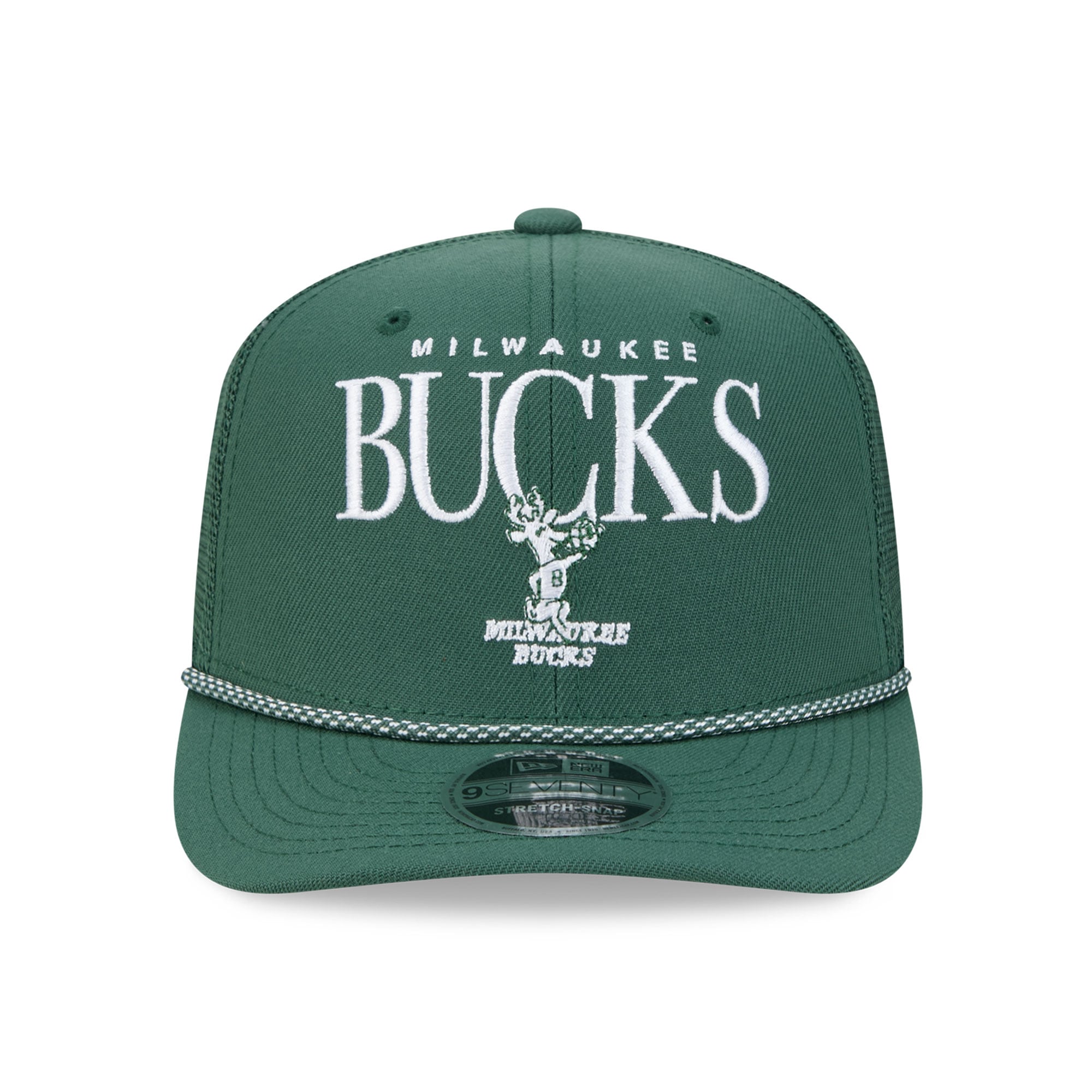 Casquette trucker ajustable New Era Hunter Green Milwaukee Bucks Tonal 9SEVENTY pour homme