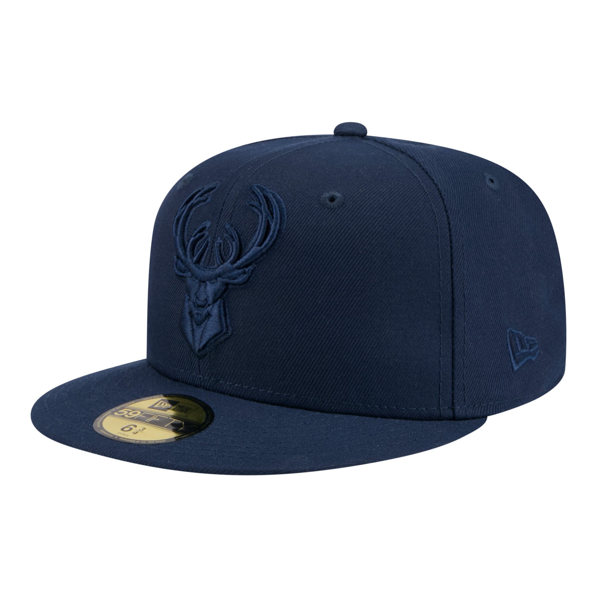Men's Milwaukee Bucks New Era Navy Tonal Color Pack 59FIFTY Fitted Hat