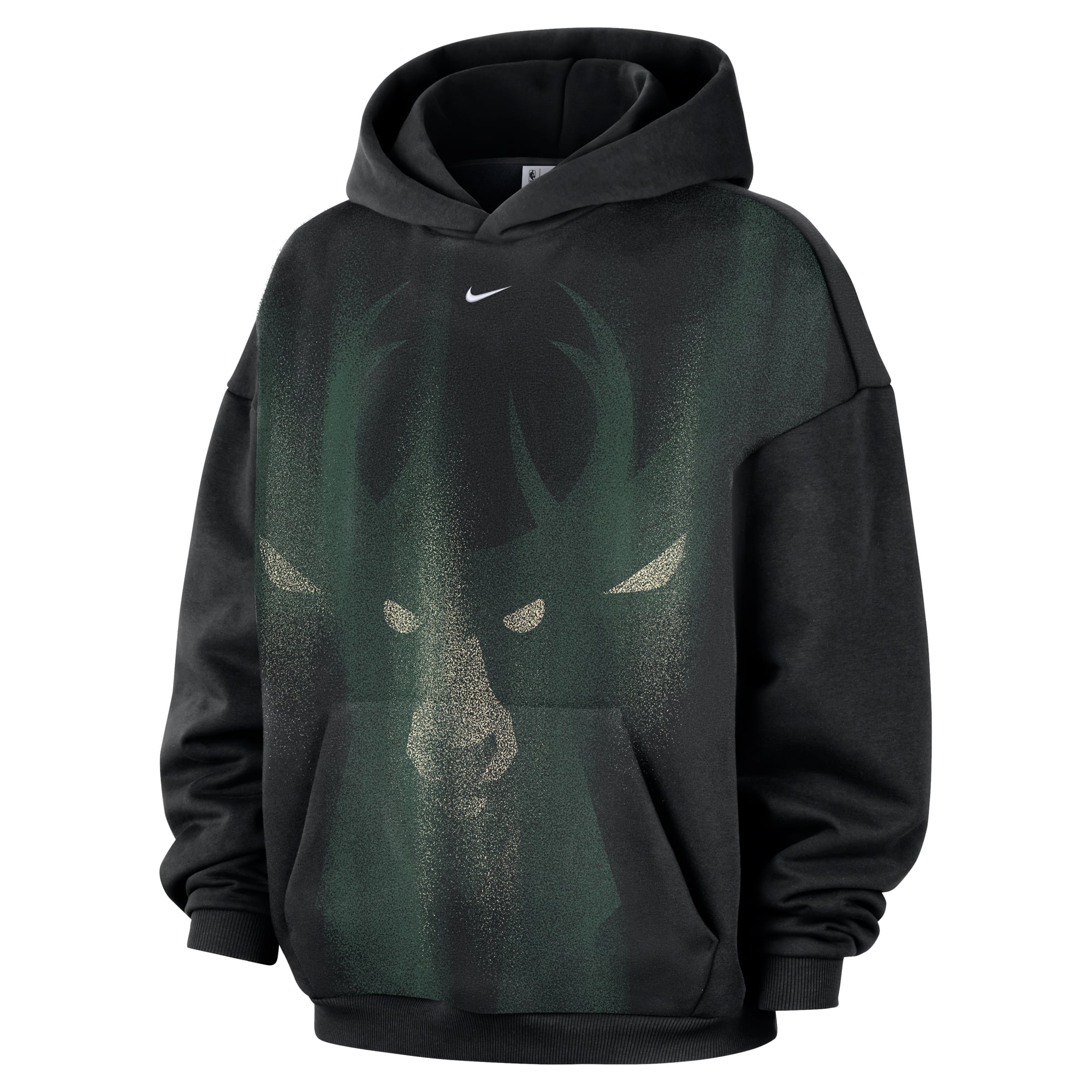 Sweat à capuche Nike Milwaukee Bucks 2026 Standard Issue Practice Icon Fleece noir pour homme