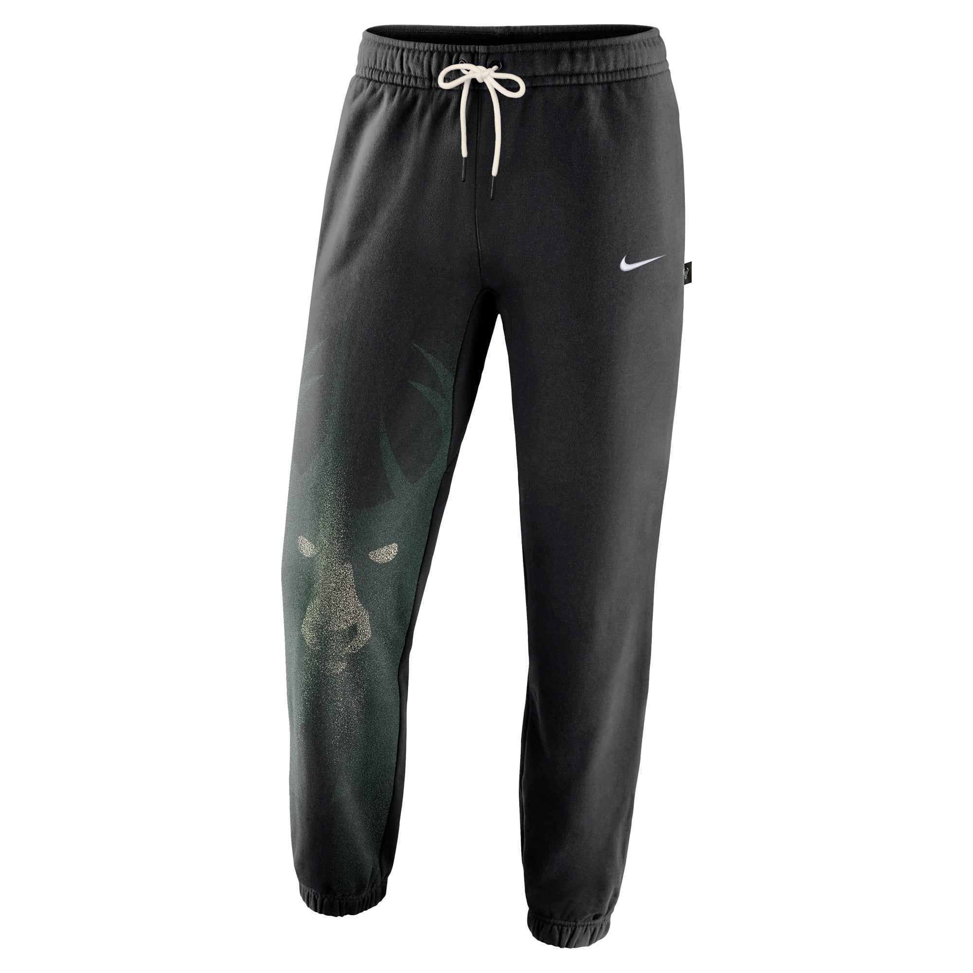 Pantalon de survêtement fuselé Nike Milwaukee Bucks 2026 Standard Issue Icon Fleece noir pour homme