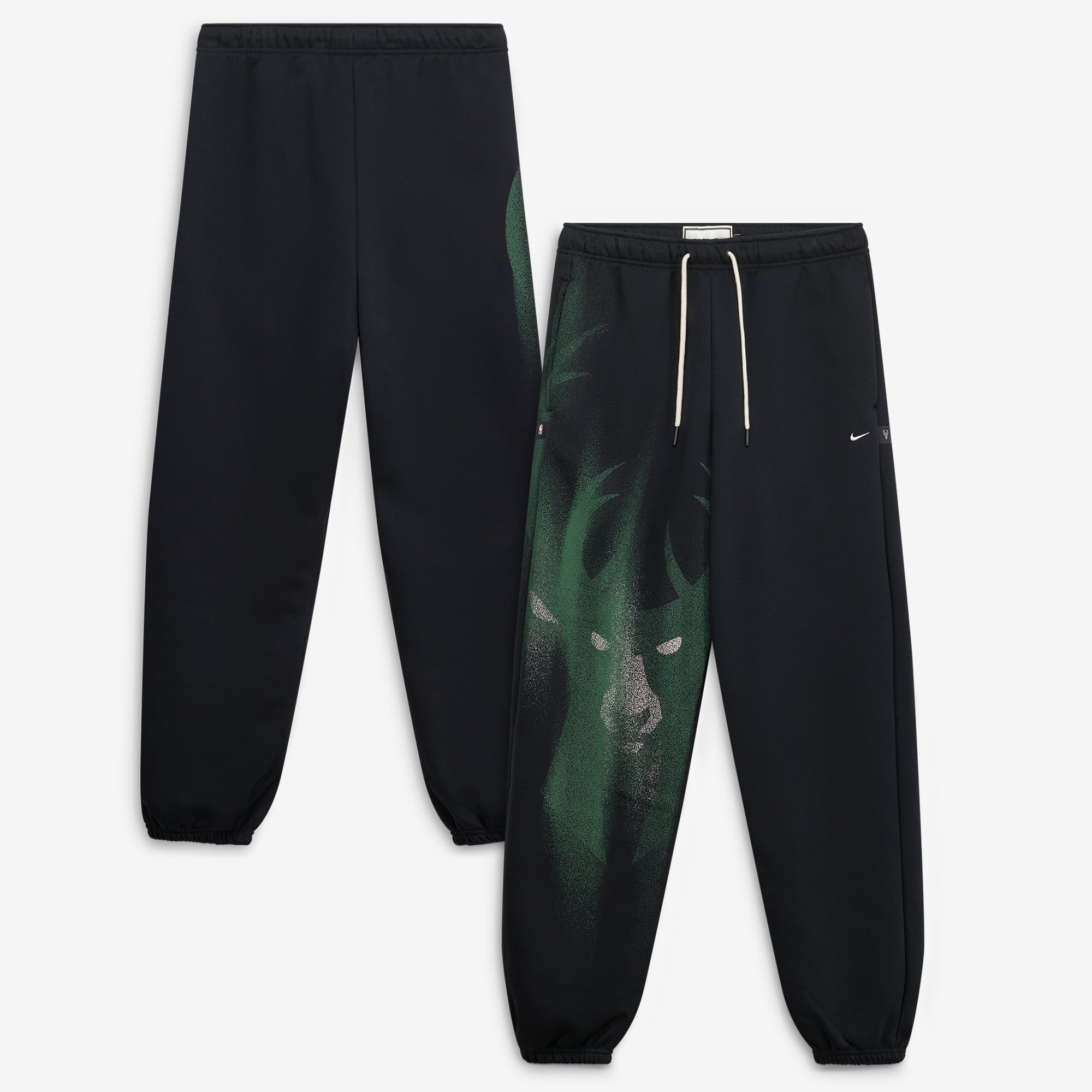 Pantalon de survêtement fuselé Nike Milwaukee Bucks 2026 Standard Issue Icon Fleece noir pour homme