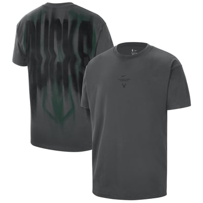 Milwaukee Bucks Nike 2026 Standard Issue Pre-Game Max 90 T-Shirt - Charcoal