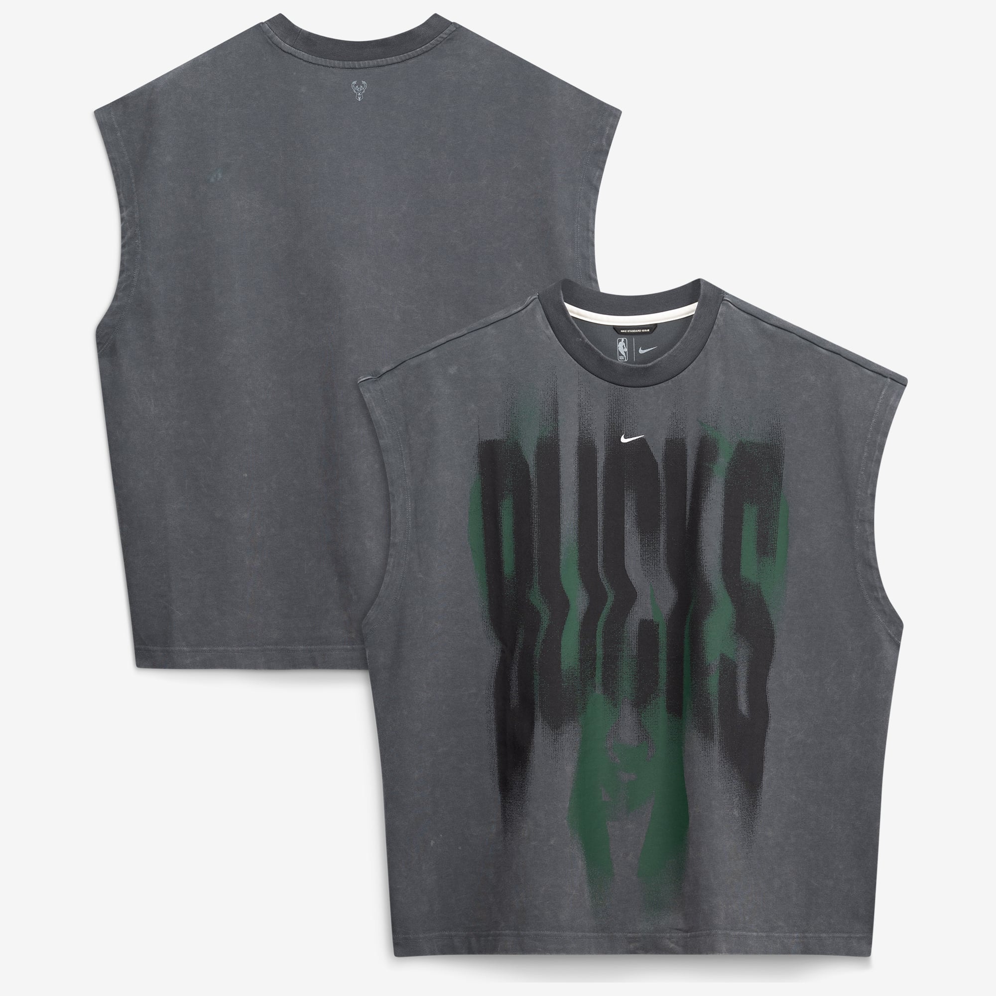 Débardeur d'avant-match Nike anthracite Milwaukee Bucks 2026 Standard Issue pour homme
