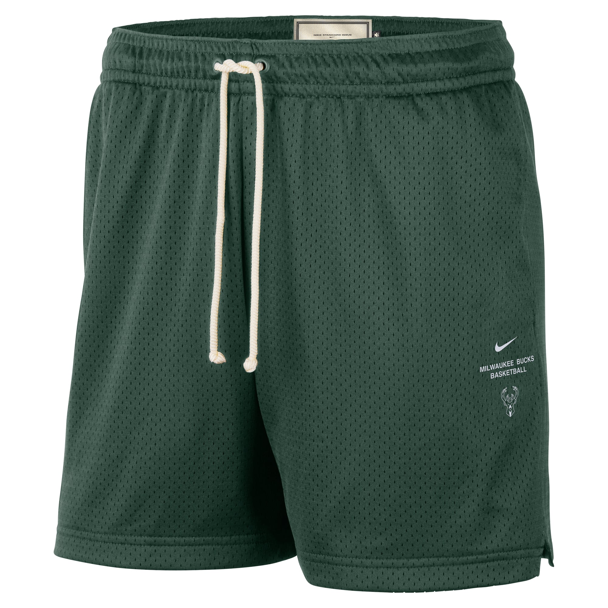 Short d'entraînement Nike Hunter Green Milwaukee Bucks 2026 Standard Issue pour homme