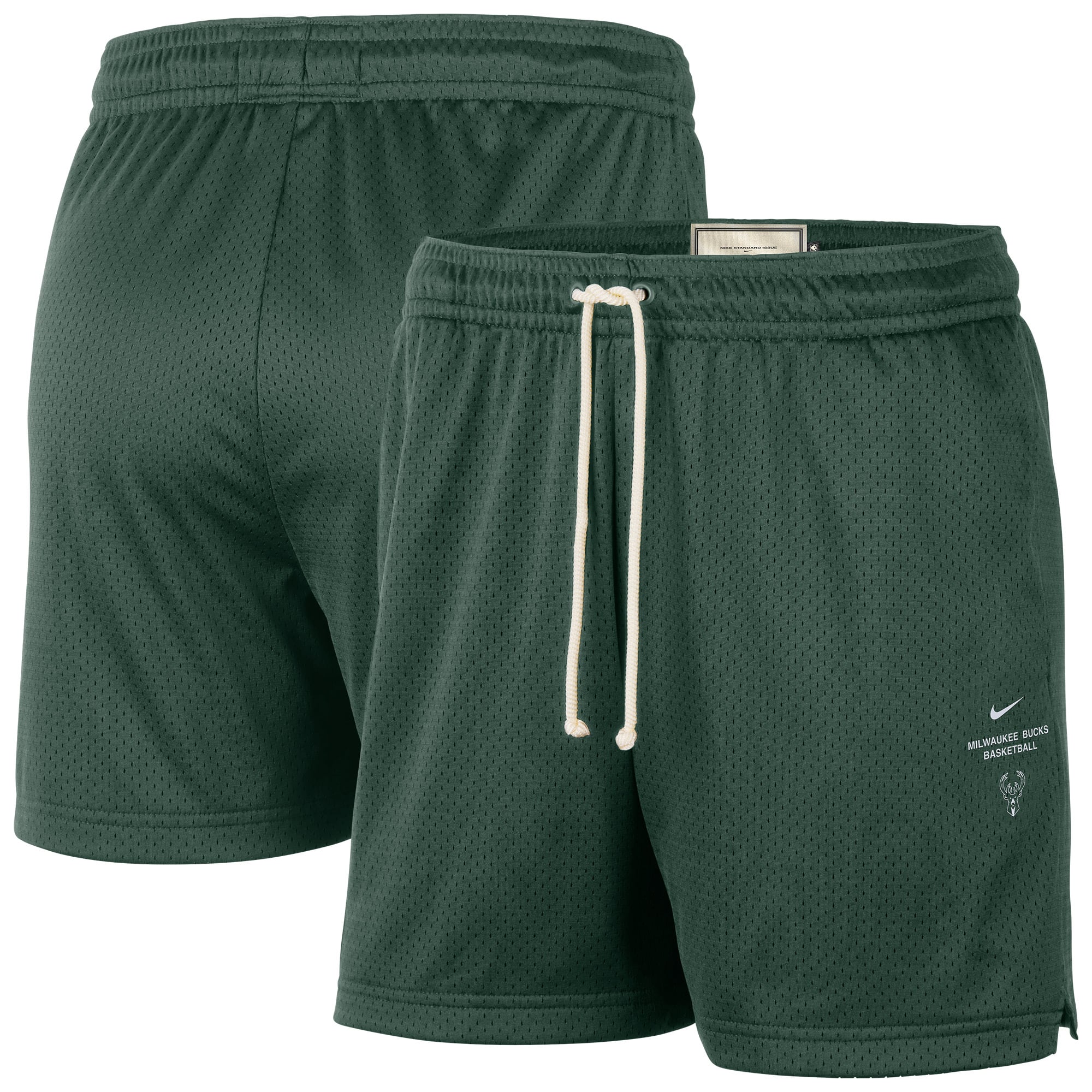 Short d'entraînement Nike Hunter Green Milwaukee Bucks 2026 Standard Issue pour homme