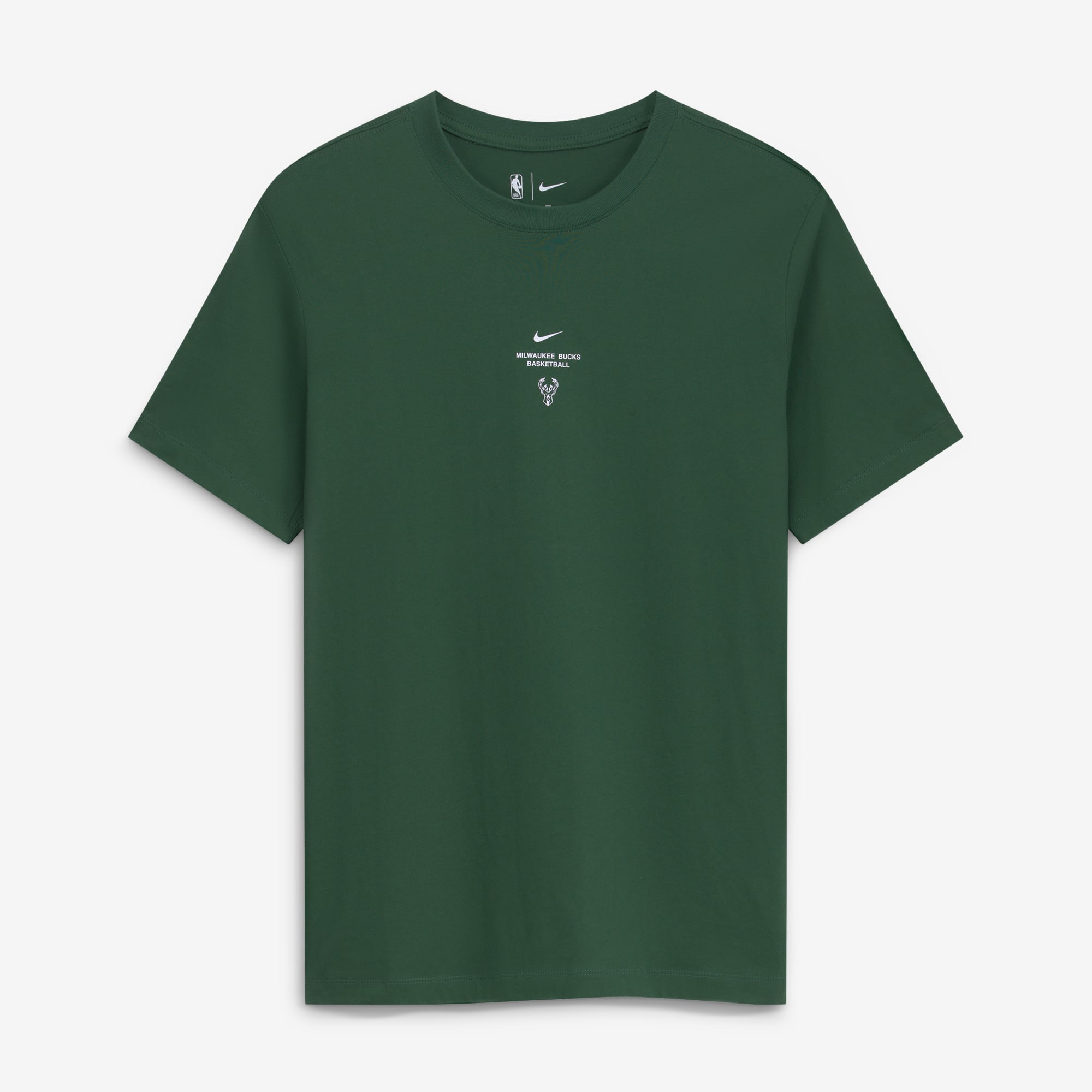 T-shirt d'entraînement Nike Hunter Green Milwaukee Bucks 2026 Standard Issue pour homme