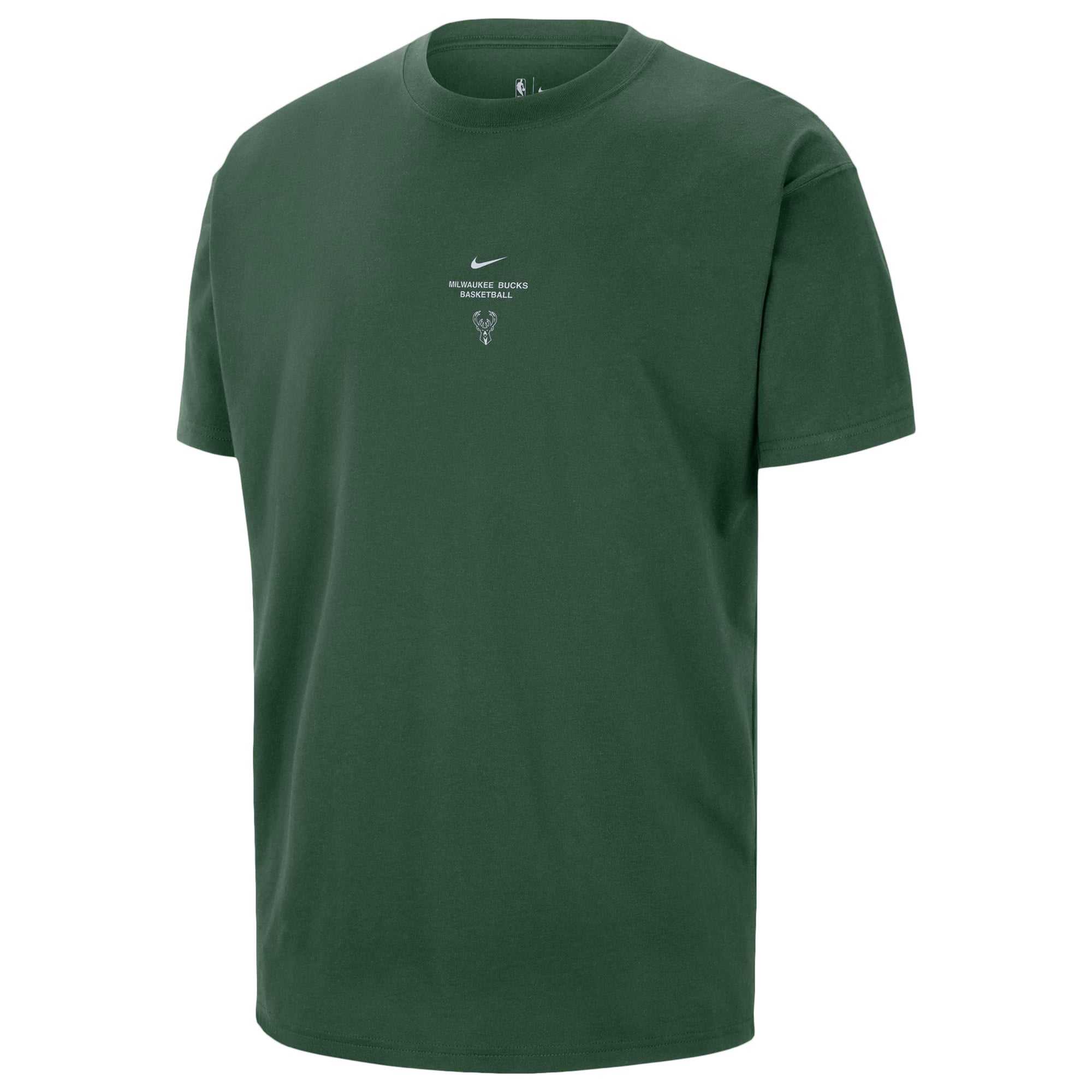 T-shirt d'entraînement Nike Hunter Green Milwaukee Bucks 2026 Standard Issue pour homme