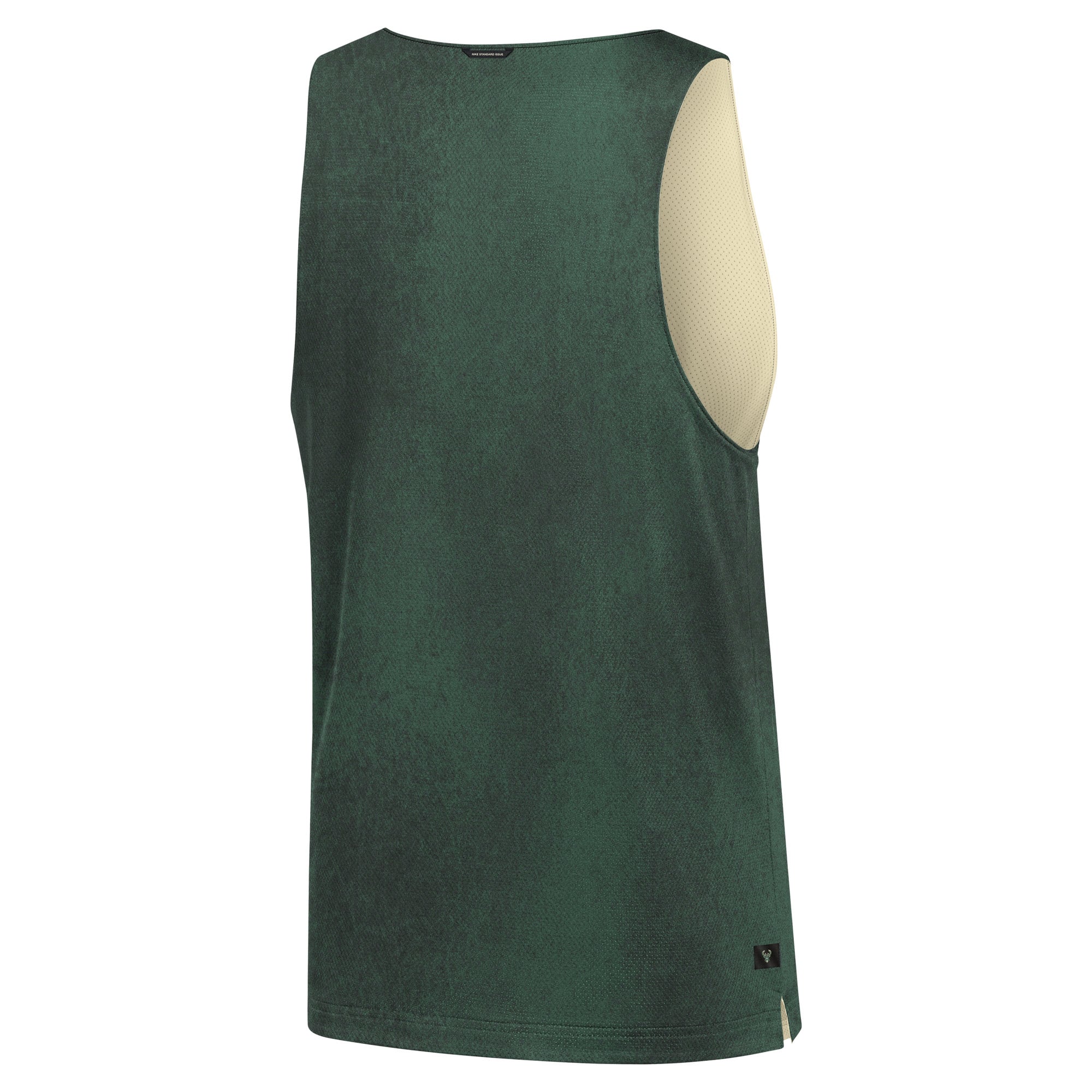 Maillot réversible Nike vert chasseur/crème Milwaukee Bucks 2026 Standard Issue Practice Icon Mesh pour homme