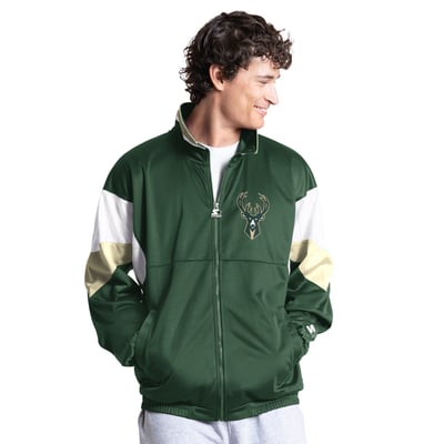 Milwaukee Bucks Starter Legacy Full-Zip Track Jacket - Hunter Green