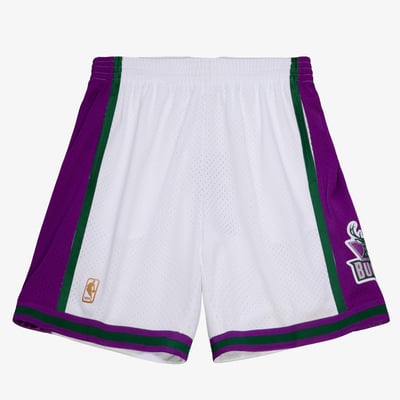 Milwaukee Bucks Mitchell & Ness 1996 Swingman Shorts - White - Mens