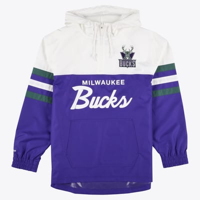 Milwaukee Bucks Mitchell & Ness Lightweight Windbreaker Anorak - Mens