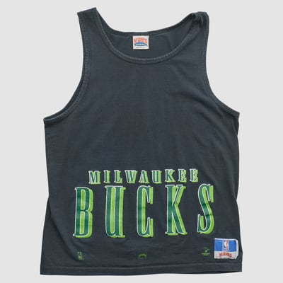 Milwaukee Bucks Nutmeg Mills 90s Tank - Black - S by Fanatics Real Vintage