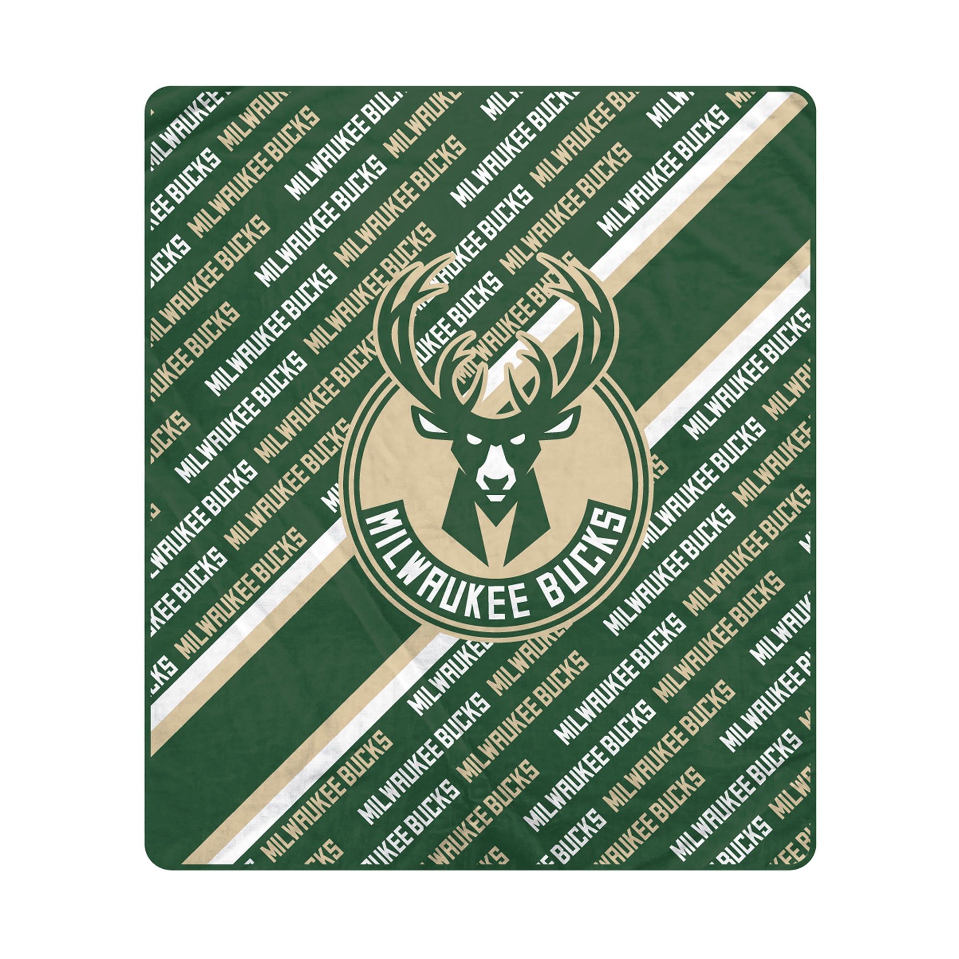 Couverture ultra douce Pegasus Milwaukee Bucks 60" x 70" (diagonale) avec logo et doublure