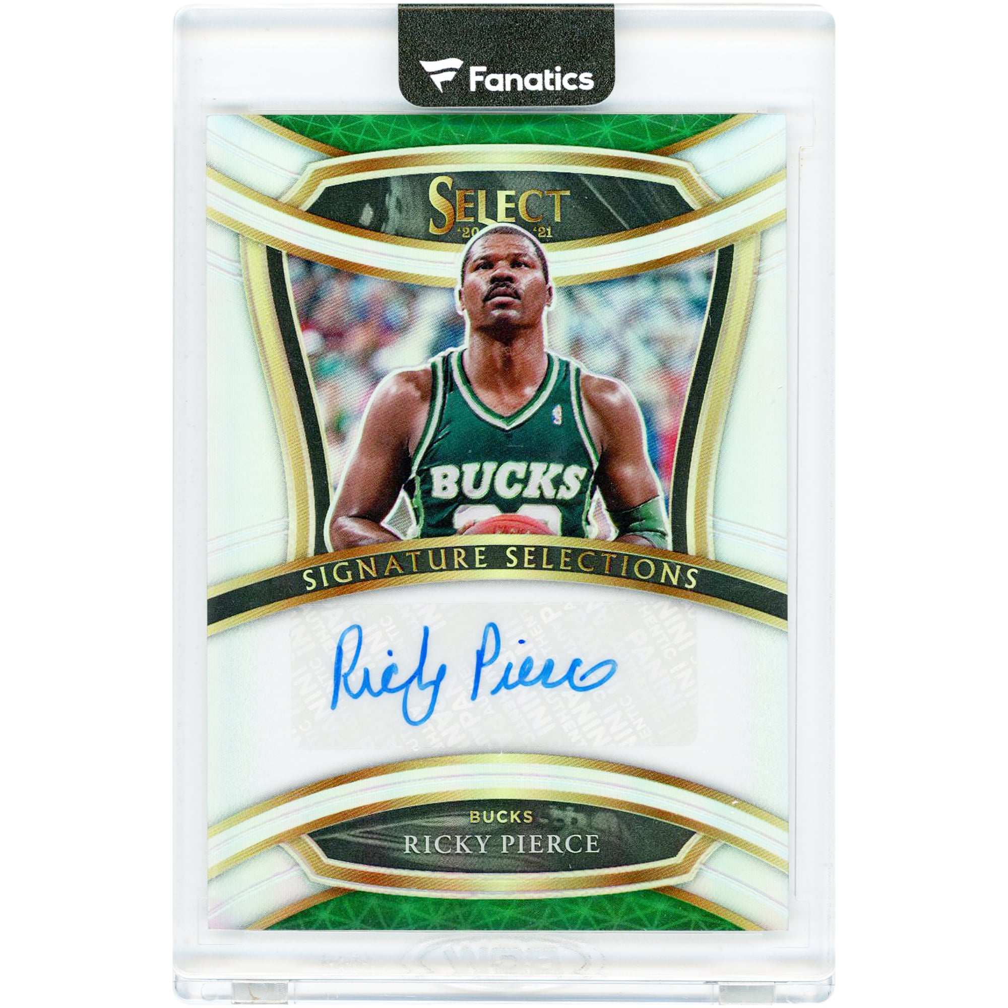 Ricky Pierce Milwaukee Bucks Autographed 2020-21 Panini Select Silver Prizm #SIS-RPI Card