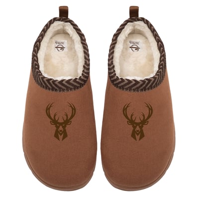 Milwaukee Bucks ISlide Unisex Tonal Logo Mission Slippers - Tan
