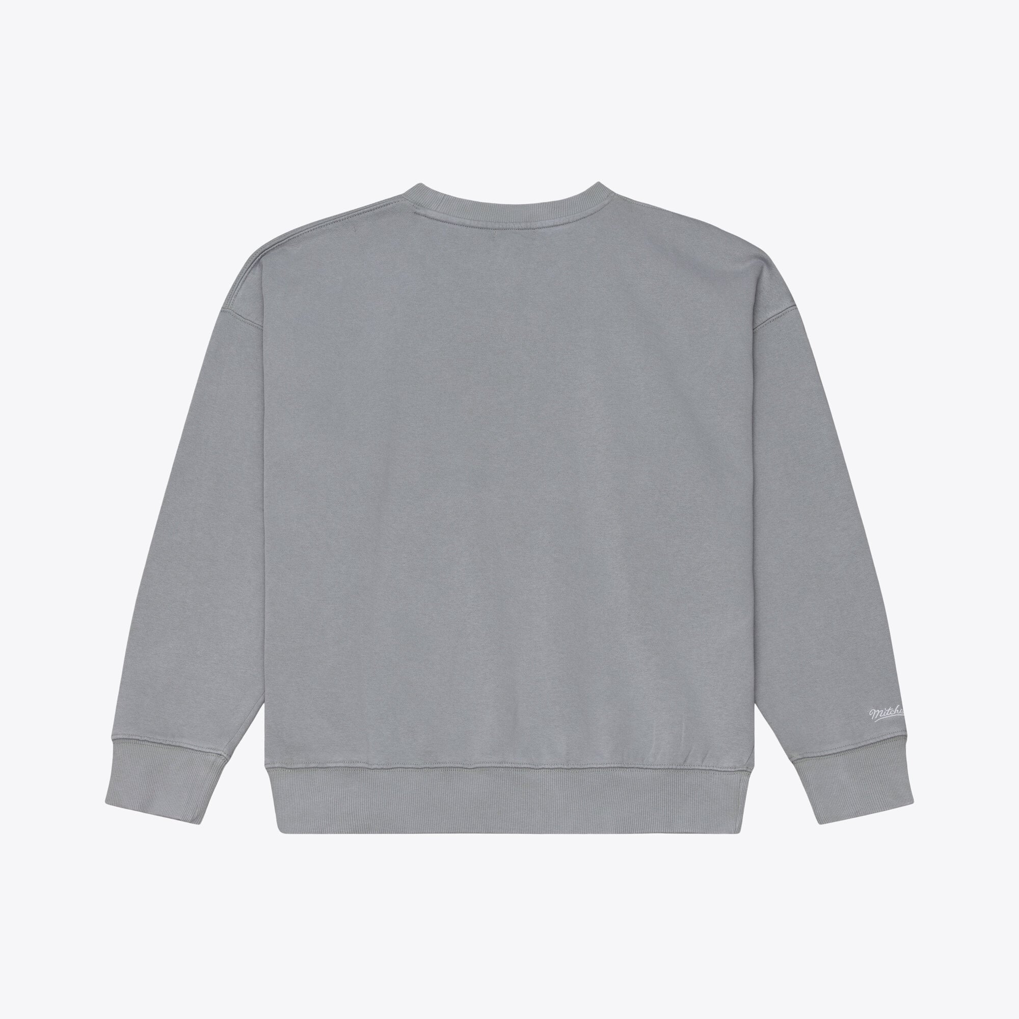Women's Mitchell & Ness  Gray Milwaukee Bucks Core Essentials Micro Logo Fleece Sweatshirt