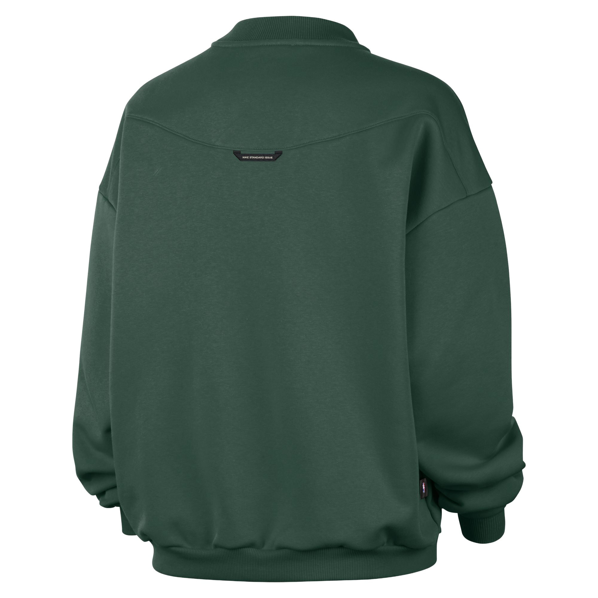 Women's Nike  Hunter Green Milwaukee Bucks Standard Issue Wordmark Fleece Crewneck Sweatshirt