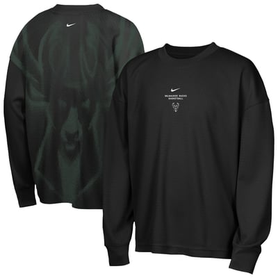  Milwaukee Bucks Nike Youth 2026/27 Standard Issue Pre-Game Performance Long Sleeve T-Shirt - Black