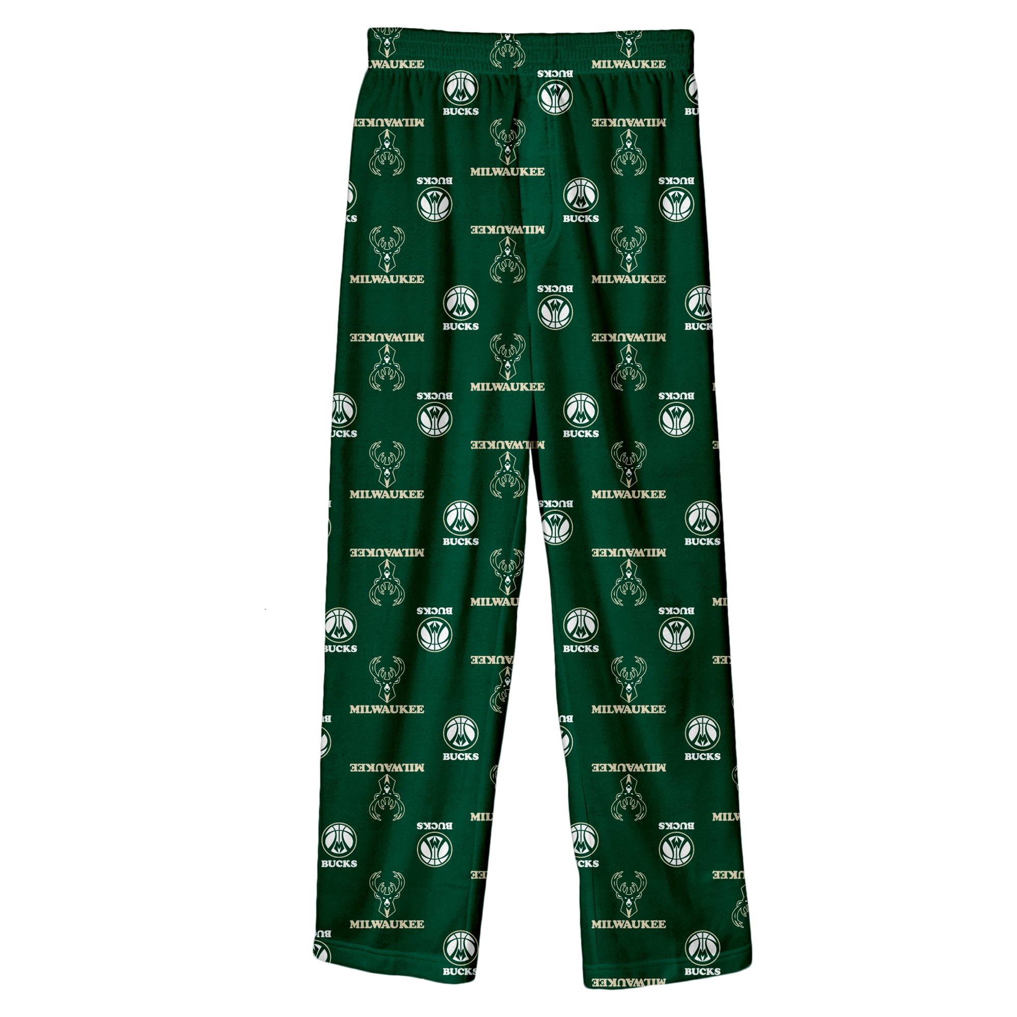 Pantalon de pyjama imprimé vert chasseur Milwaukee Bucks pour jeunes la marque Outerstuff
