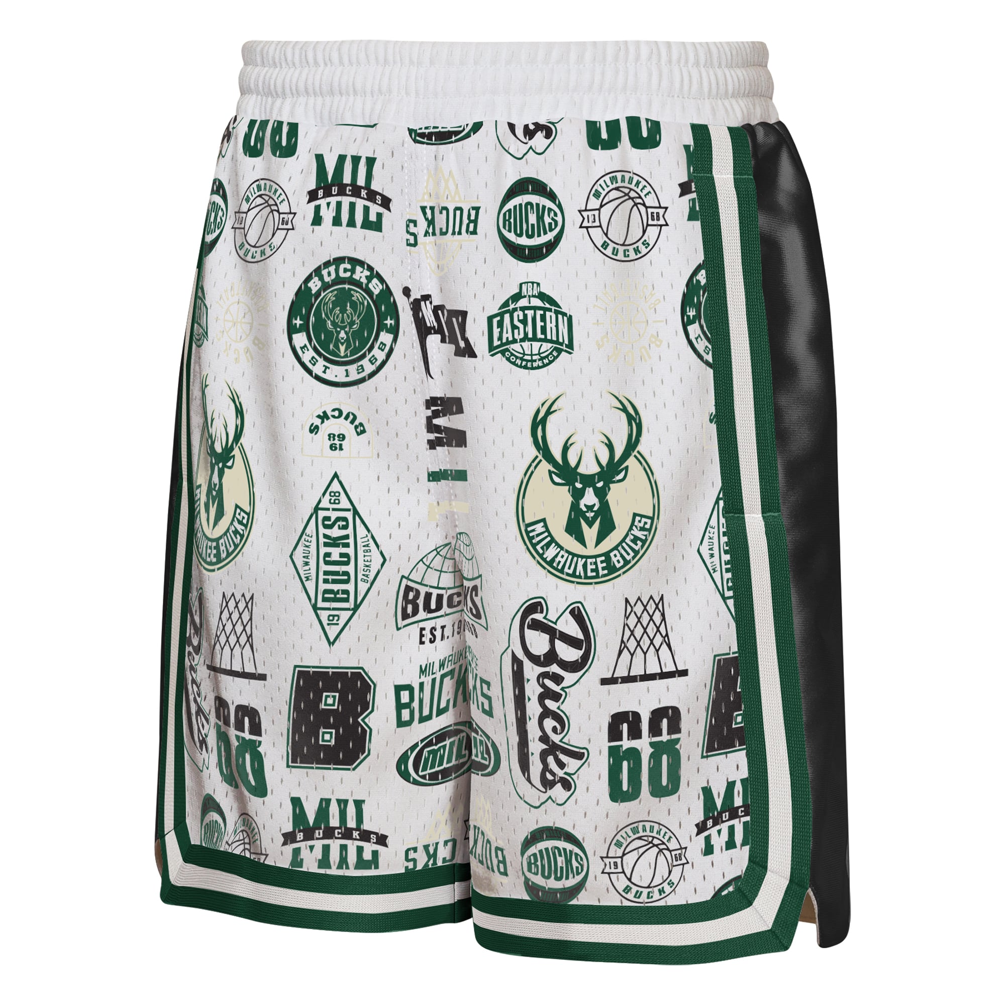 Short de basketball Youth Outerstuff blanc Milwaukee Bucks Ball Hog Dazzle
