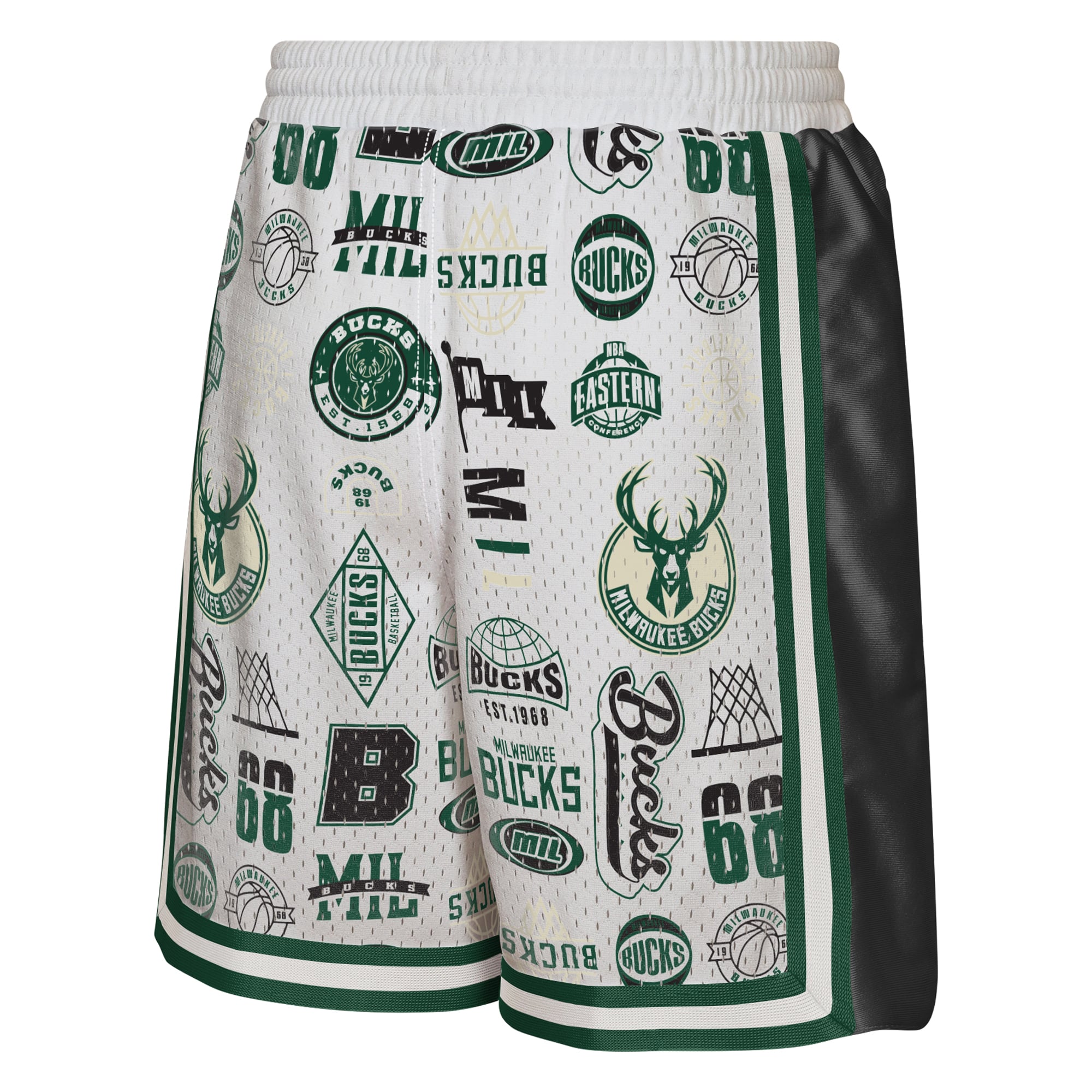 Short de basketball Youth Outerstuff blanc Milwaukee Bucks Ball Hog Dazzle