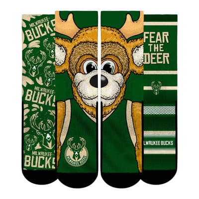  Milwaukee Bucks Rock Em Youth Fan Favorites Three-Pack Crew Socks Set - Green