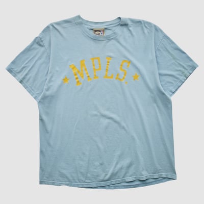 Minneapolis Lakers Majestic 2000s T-shirt - Light Blue - XL by Fanatics Real Vintage