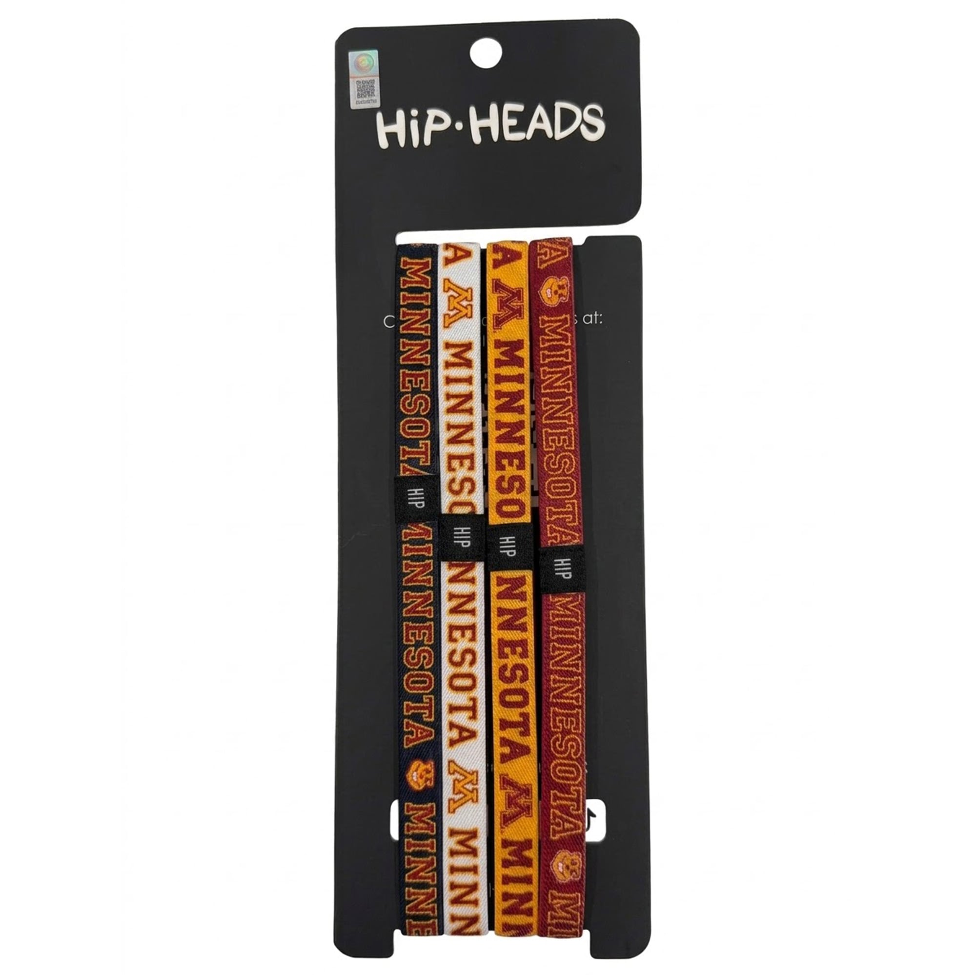 Hip Heads Minnesota Golden Gophers - Lot de quatre bandeaux fins