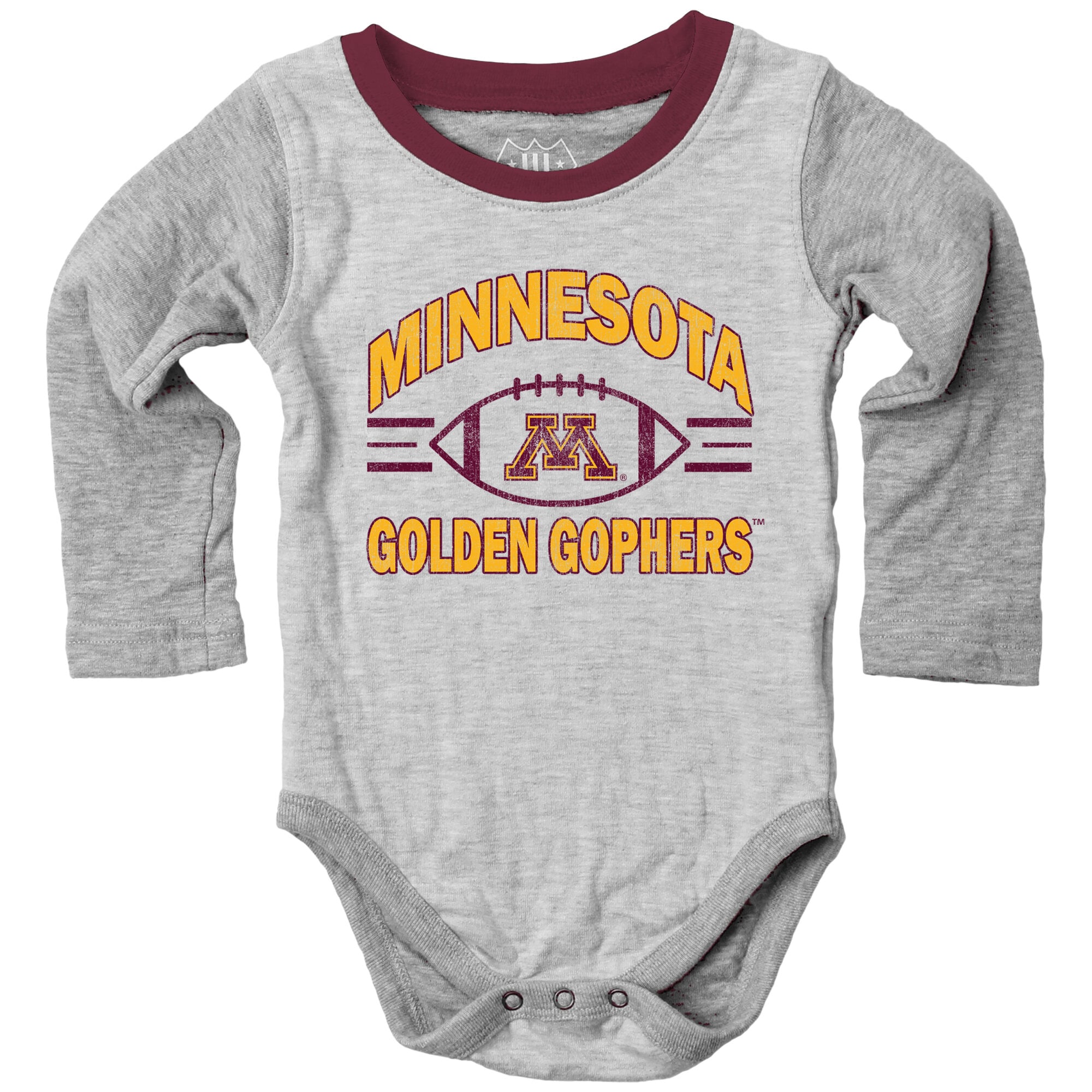 Infant Wes & Willy Heather Gray Minnesota Golden Gophers Jie Hopper Set