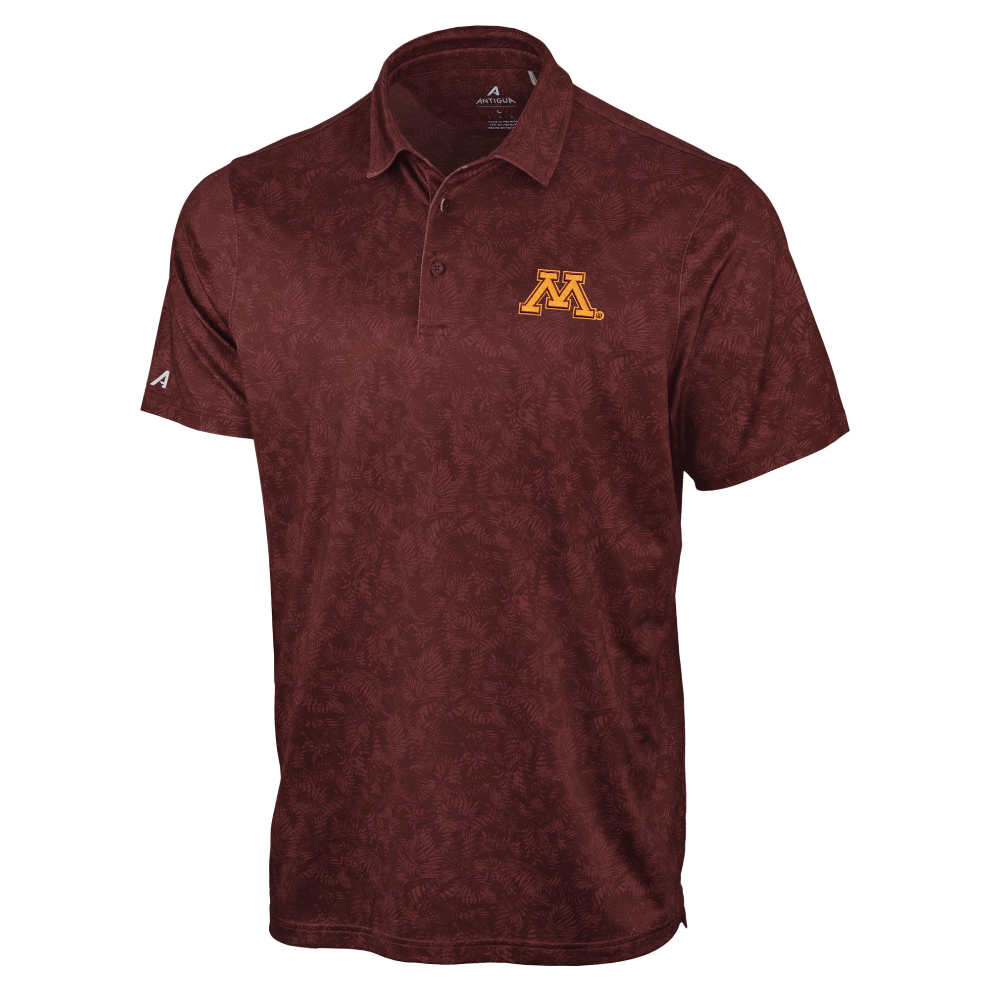 Polo Antigua marron pour homme, Minnesota Golden Gophers Lush